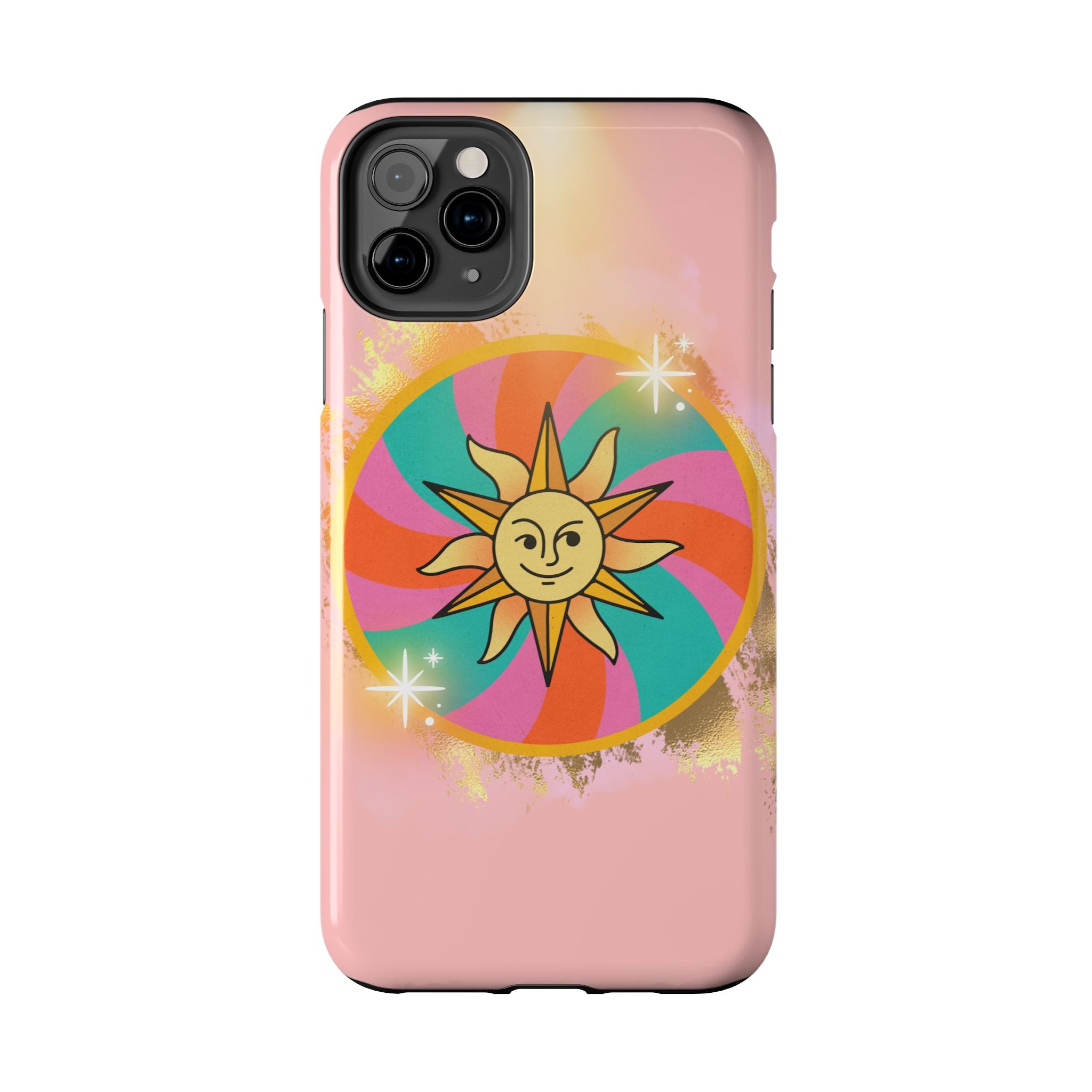 70s Sunshine Tarot Gold Mystical Phone Case 🔮☀️📱
