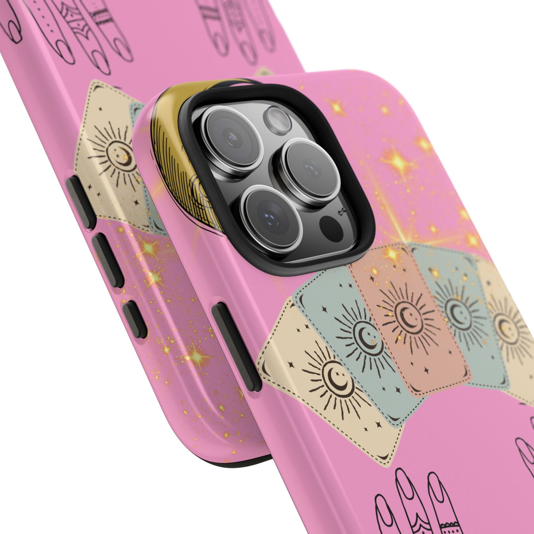 60s–70s Mystical Tarot Henna Hands Phone Case 🔮📱