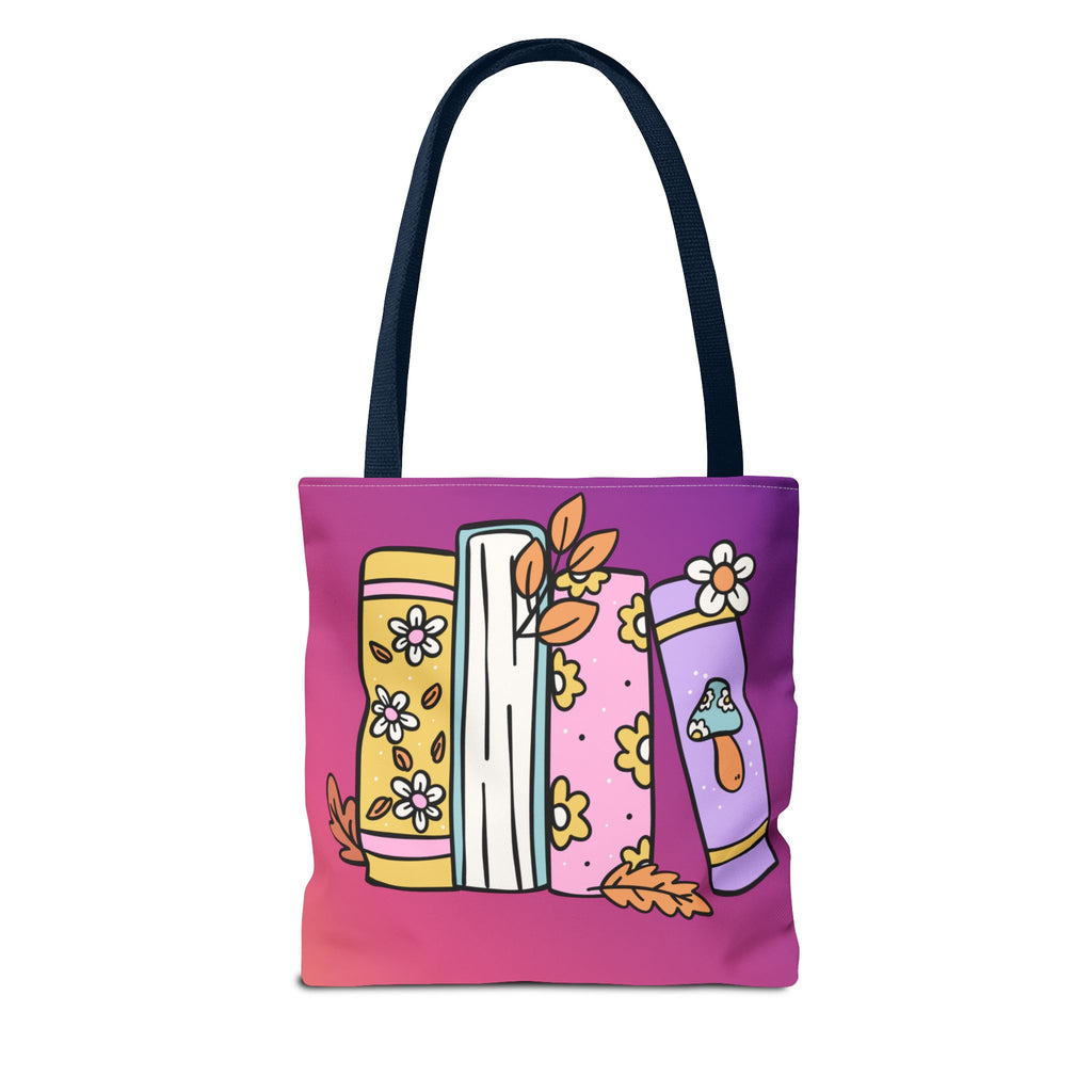 💿 90s Book Collector Bright Books Tote Bag