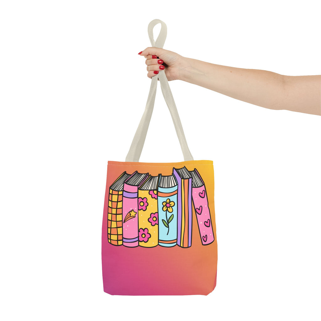 💿 90s Book Collector Bright Books Tote Bag