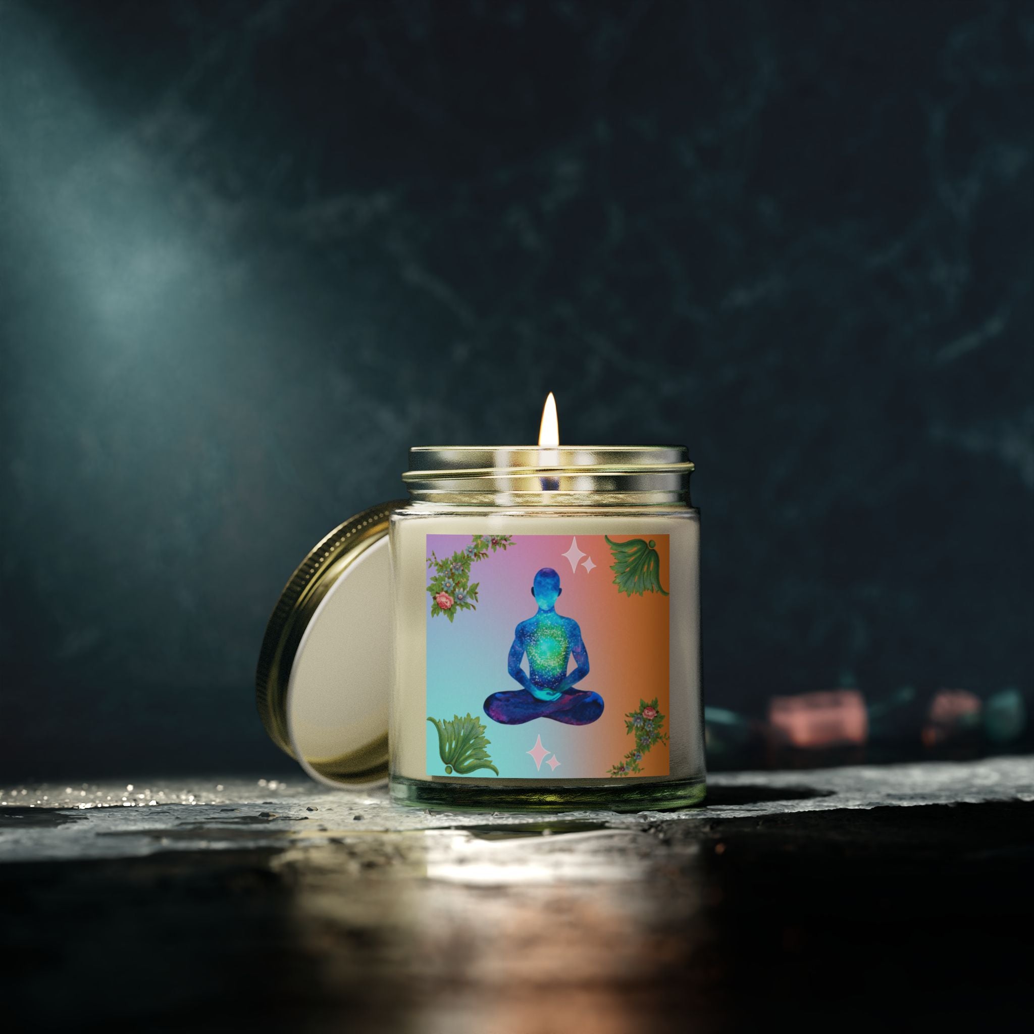 🌸 Peace Meditation Floral Candle 🕊️