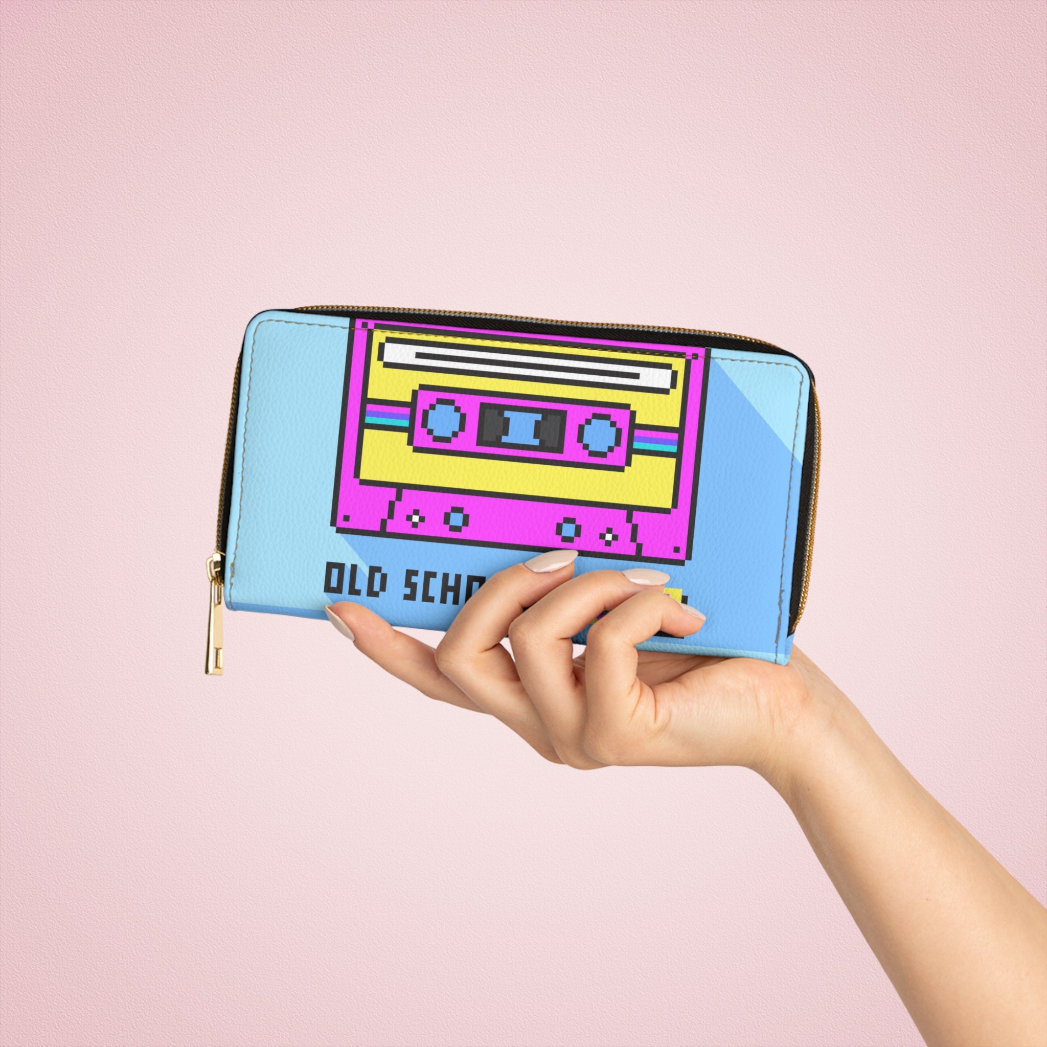 Retro Zipper Wallet - Old School Is Cool, Vintage Wallet, Gamer Accessory, 80s Style Purse, Unique Gift for Him or Her