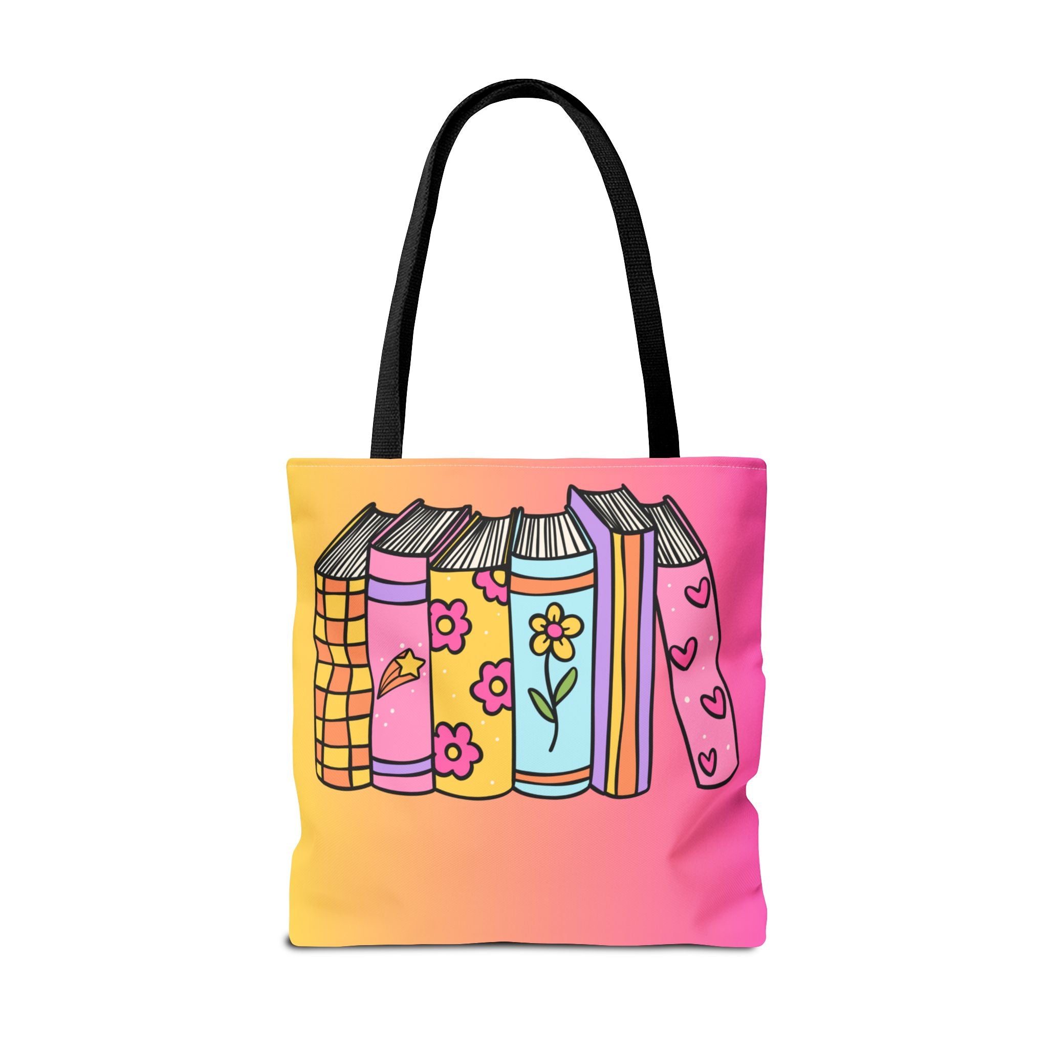 💖 60s–90s Book Hoarder Retro Tote Bag – Bright Pink & Yellow