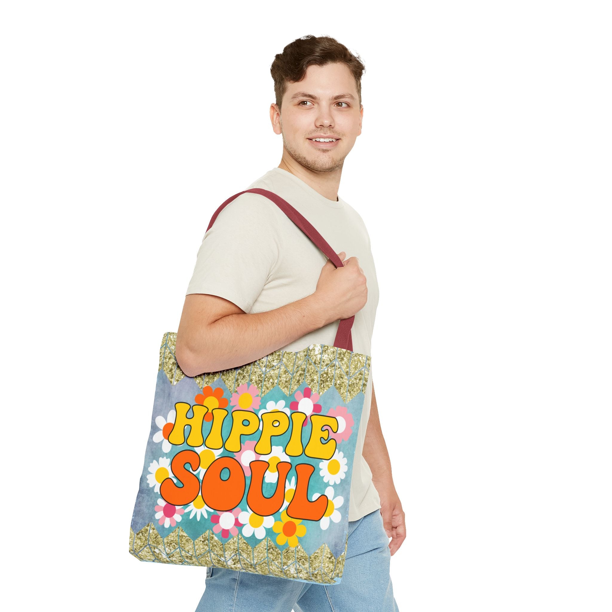 🌈 70s Hippie Soul Van Retro Tote Bag