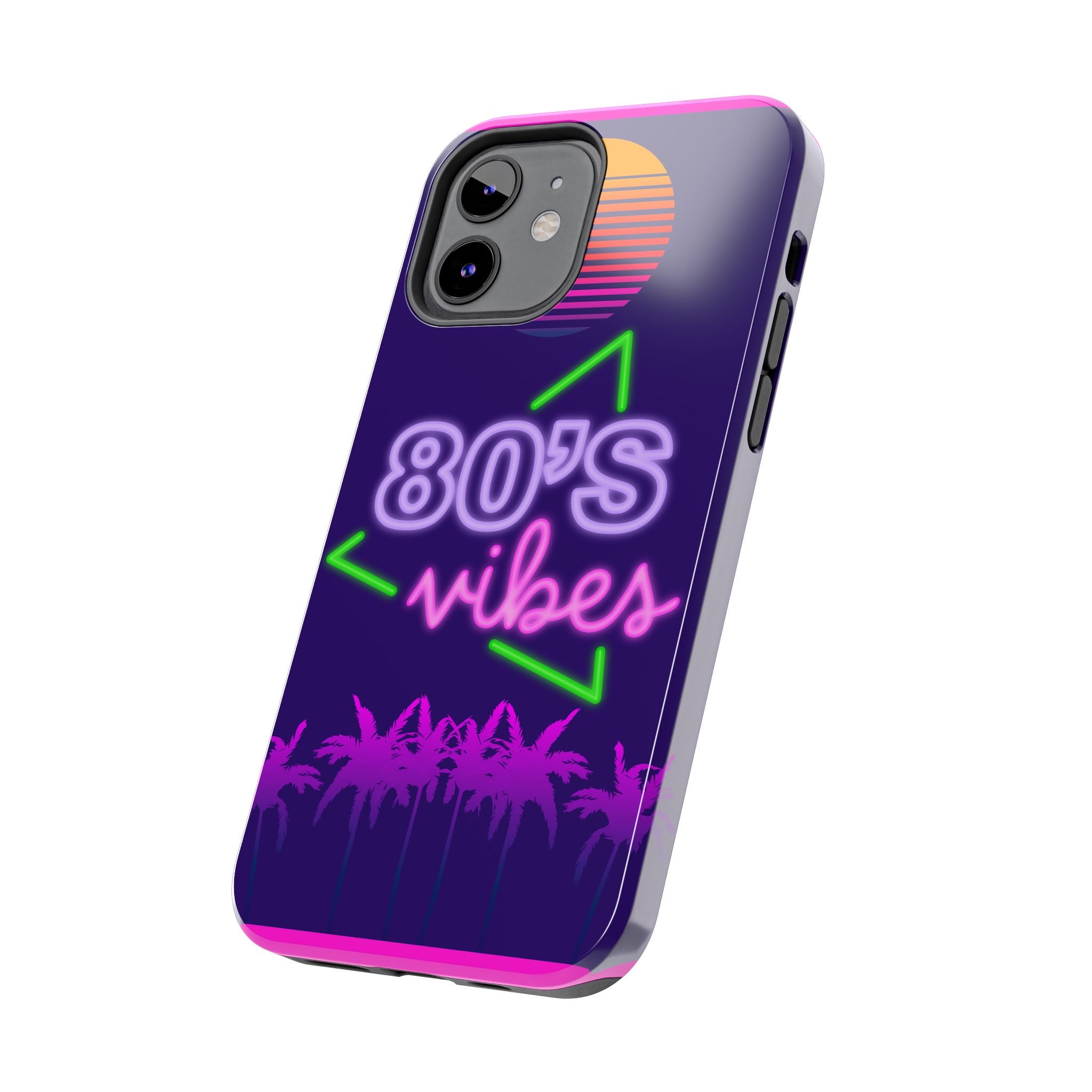 80s Vibes Synthwave Palm Trees Phone Case 🌴🎹📱