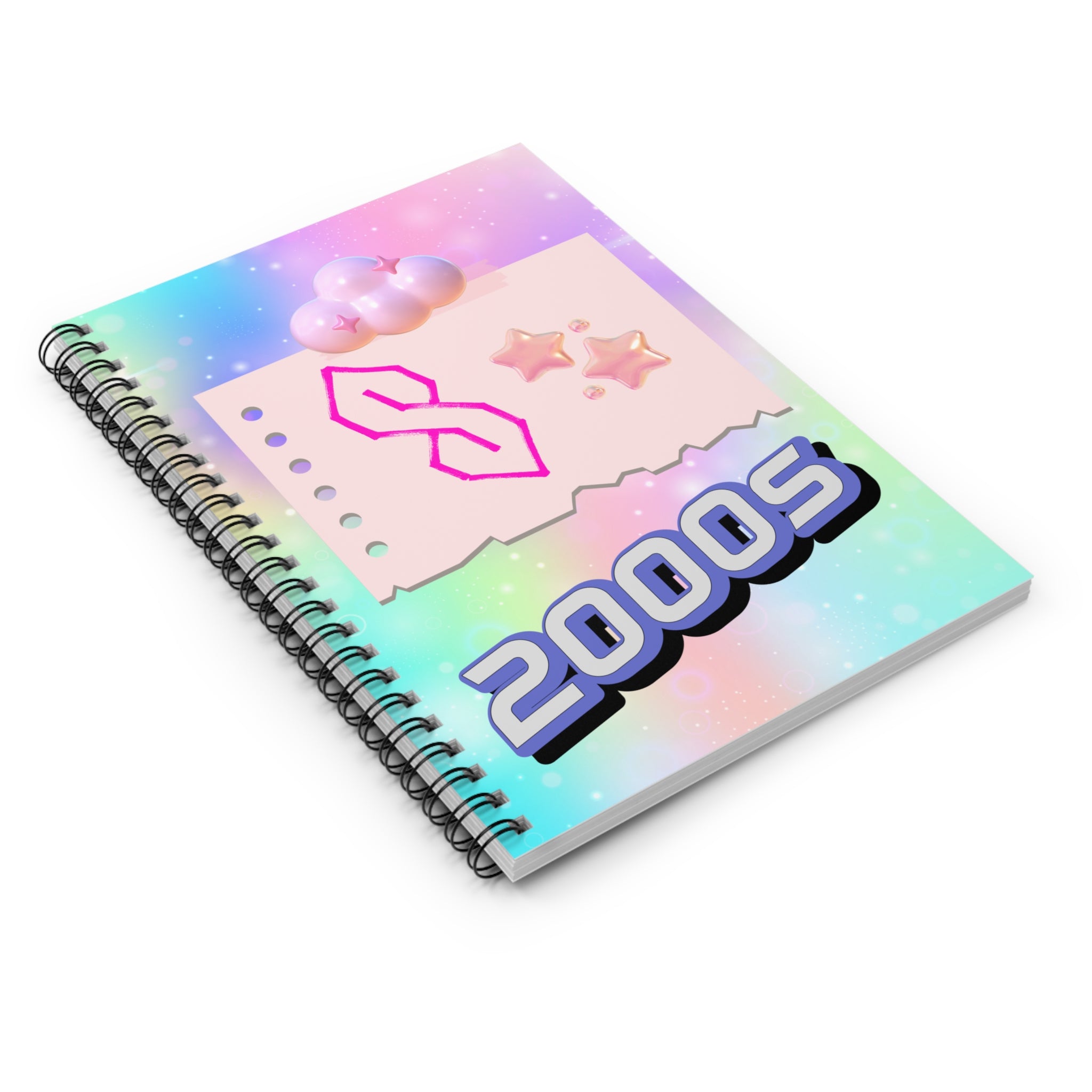 2000s Nostalgia Spiral Notebook | Cute Pastel Journal for Teens, School Supplies, Gift for Friends, Note-taking, Planner