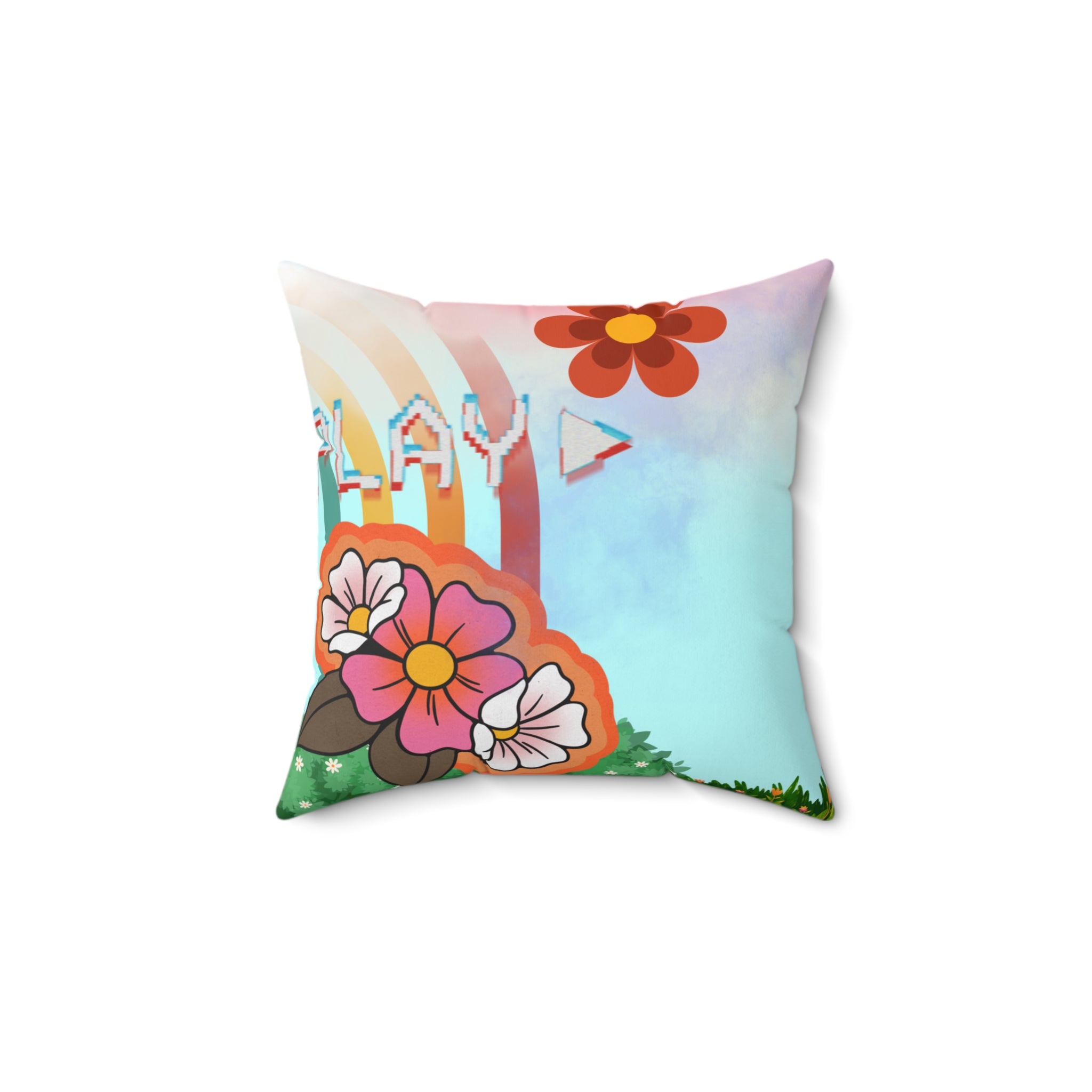 Groovy Play 70s Y2K Pillow 🌼🍄✨