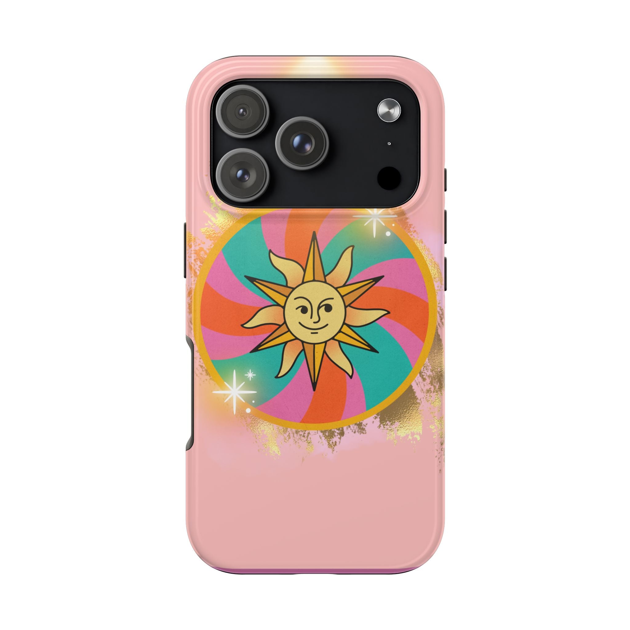 70s Sunshine Tarot Gold Mystical Phone Case 🔮☀️📱