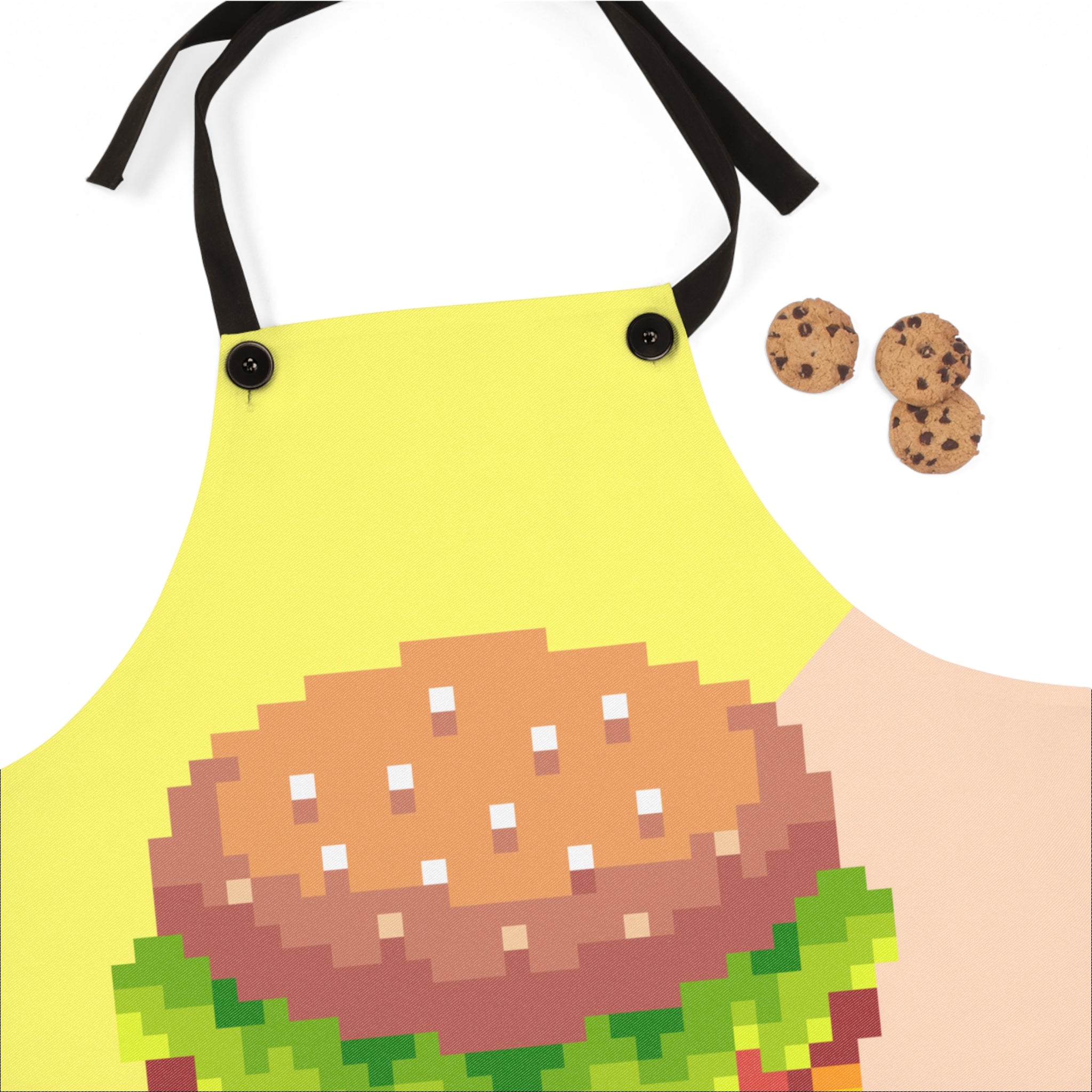 Y2K Pixel Burger Cooking Apron 🍔🎮👩‍🍳
