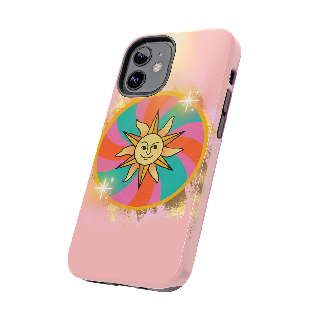 70s Sunshine Tarot Gold Mystical Phone Case 🔮☀️📱