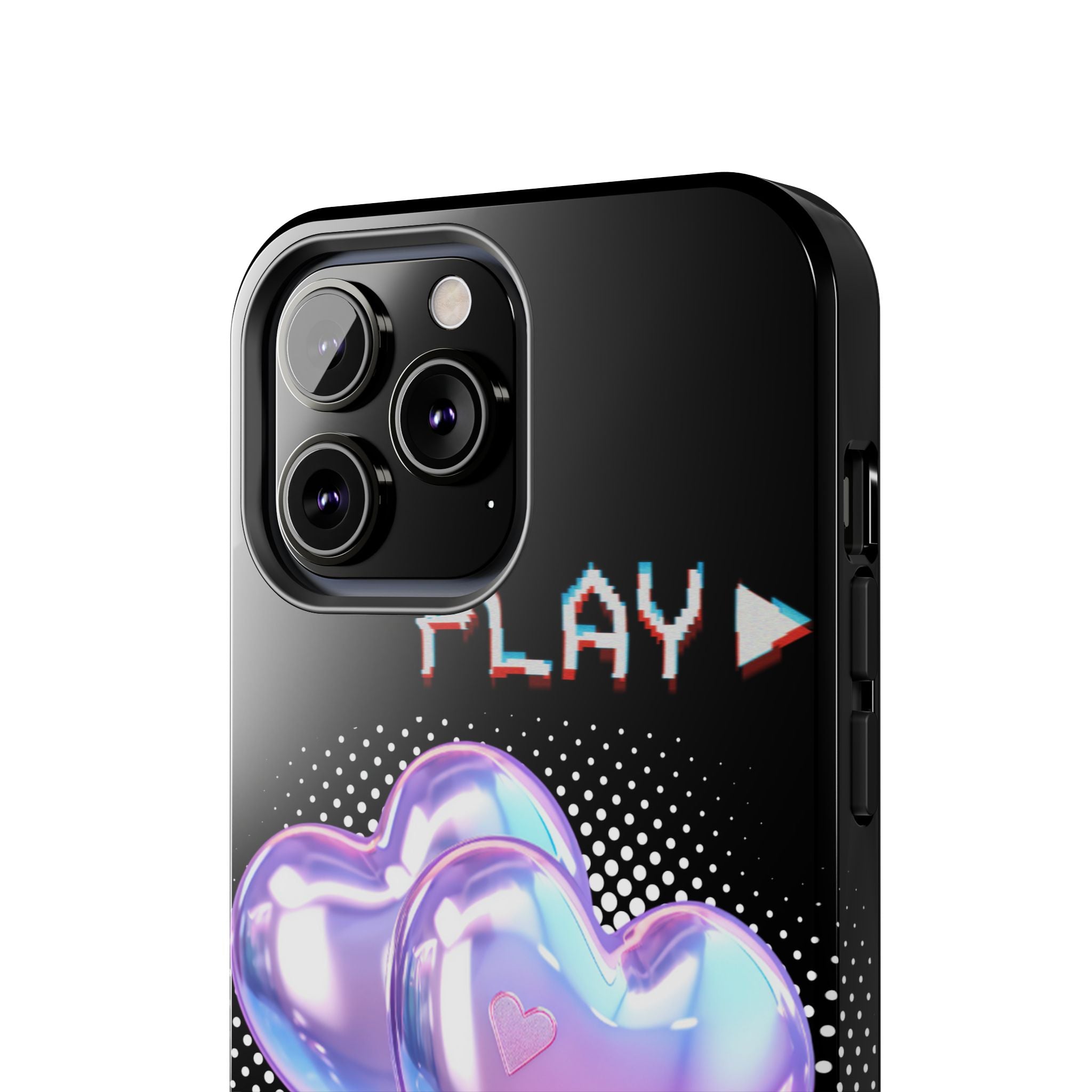 Y2K Black Play Barcode Phone Case 📱🖤