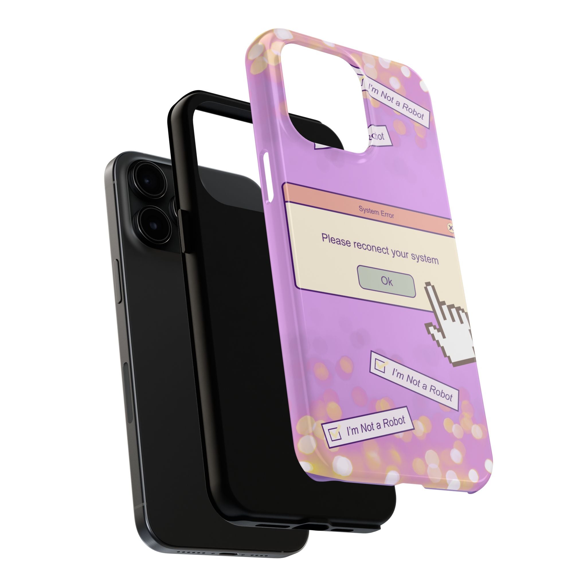 Y2K I’m Not a Robot System Error Phone Case 🤖💻📱
