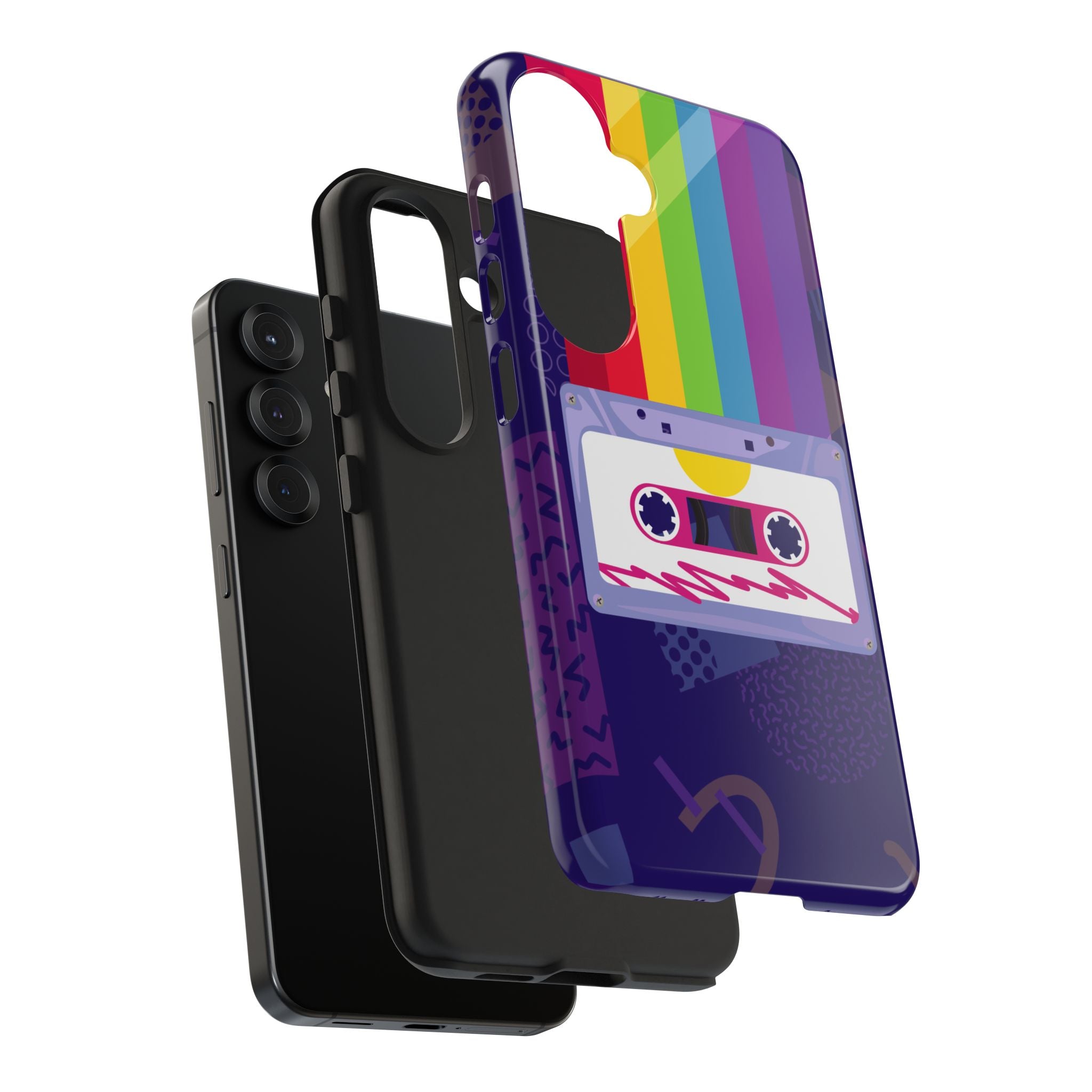 80s–90s Cassette Rainbow Phone Case 📼🌈📱