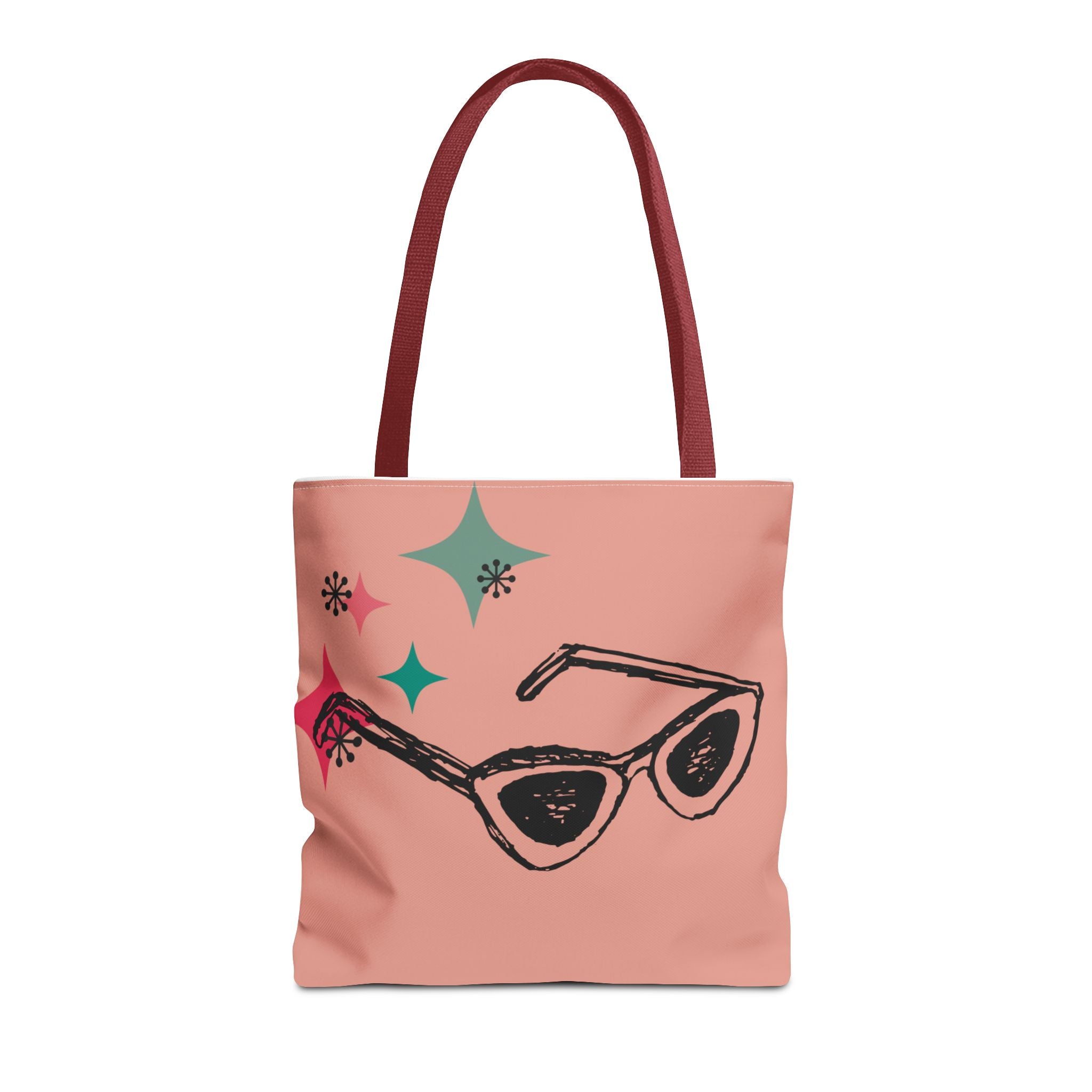 🕶️ 50s Retro Peachy Tote Bag