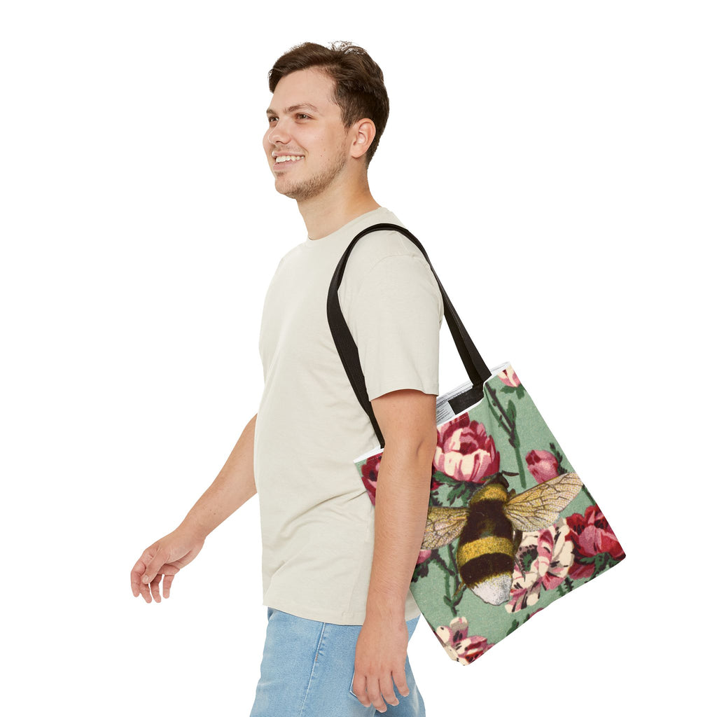 🐝🌼 60s Bumble Bee Floral Tote Bag 🌸✨