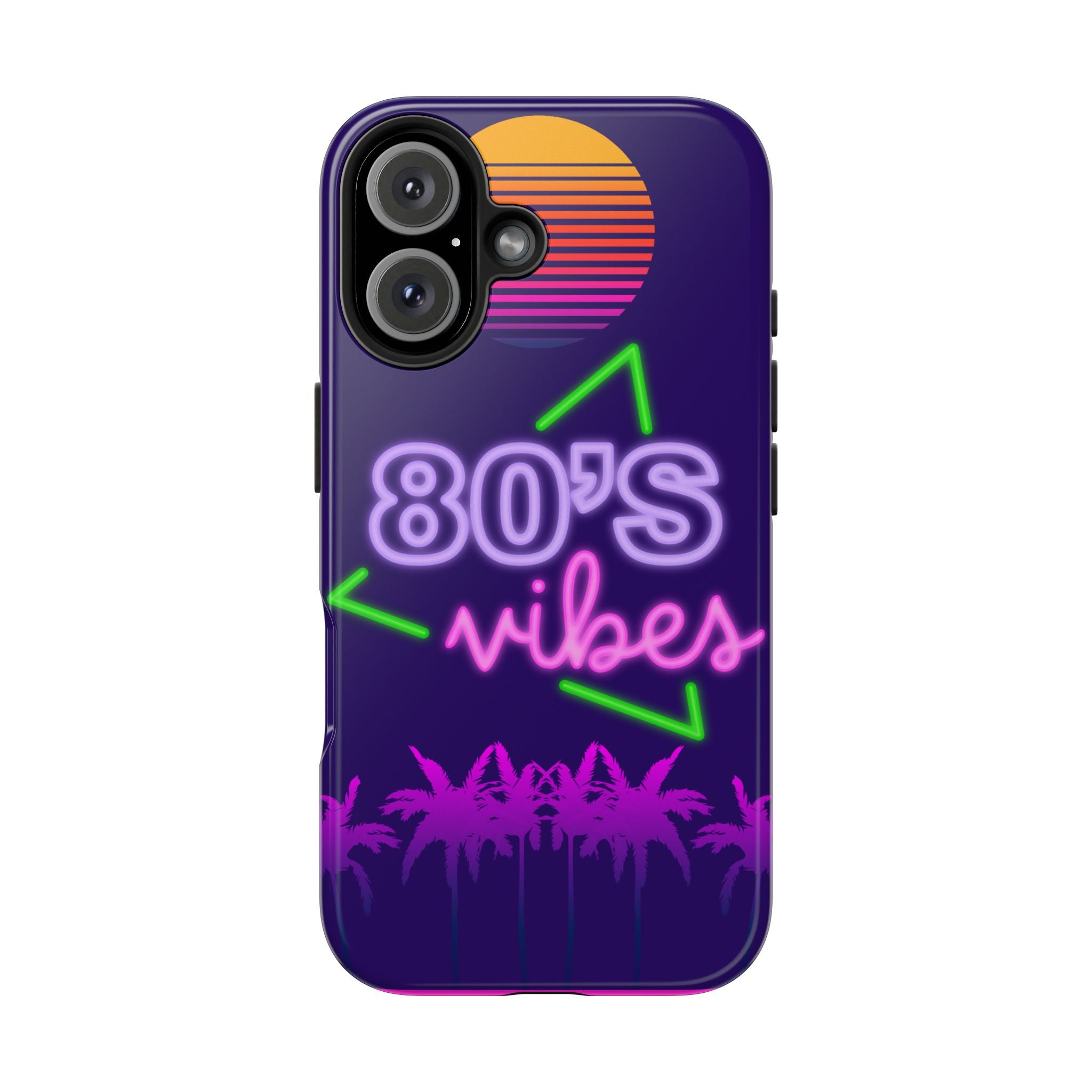 80s Vibes Synthwave Palm Trees Phone Case 🌴🎹📱