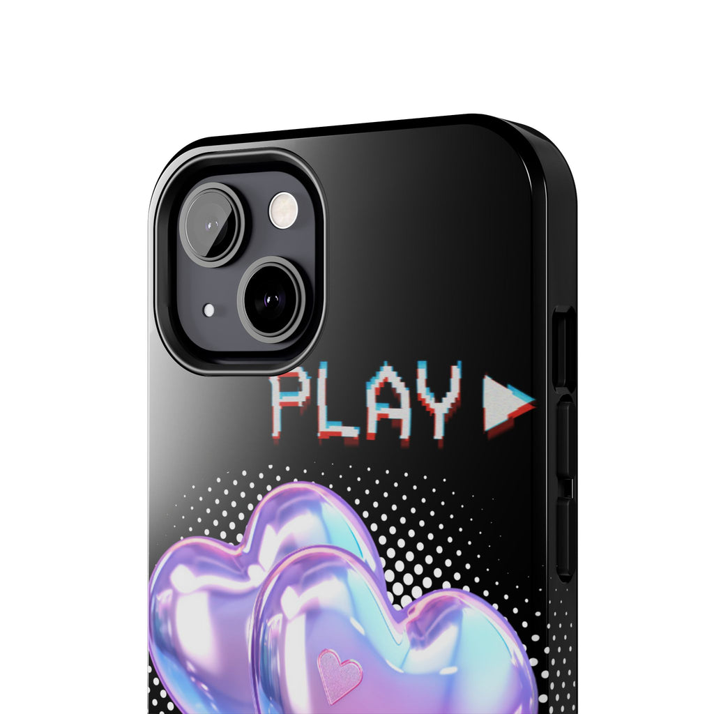 Y2K Black Play Barcode Phone Case 📱🖤