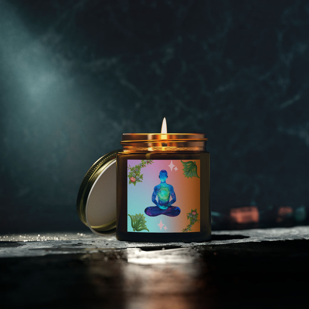 🌸 Peace Meditation Floral Candle 🕊️