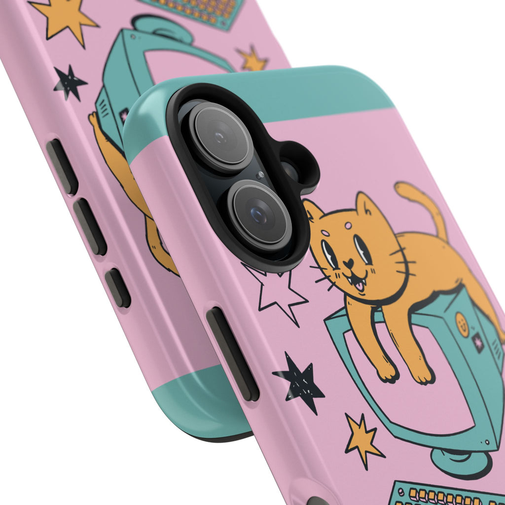 90s Cat and Computer Phone Case 🐱💾