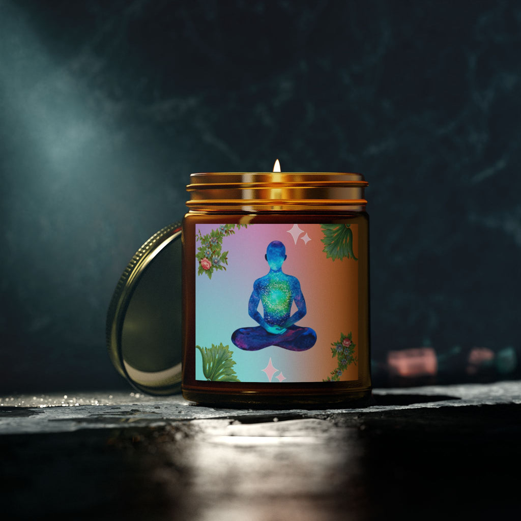 🌸 Peace Meditation Floral Candle 🕊️