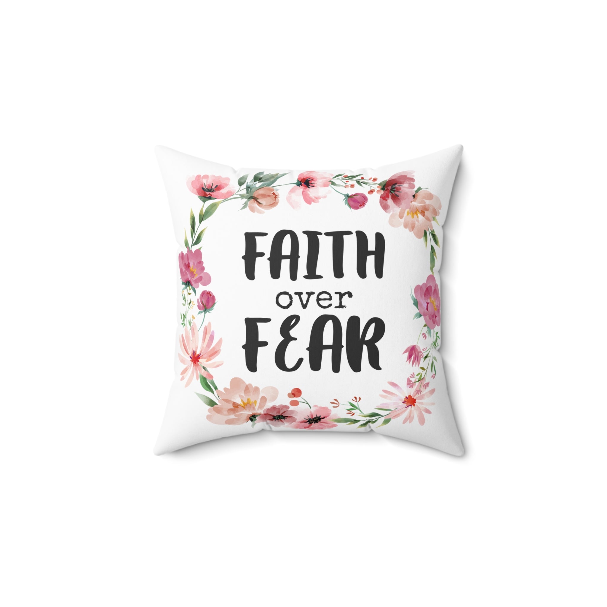 Faith Over Fear 90s Mood Pillow
