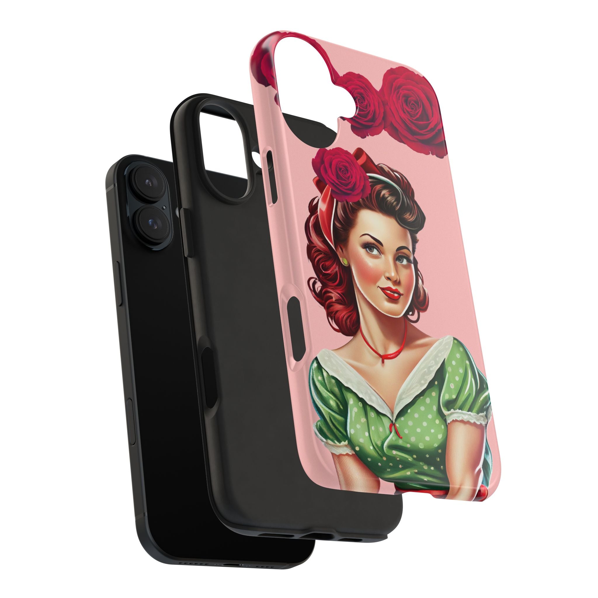 50s Rose Pinup Romance Phone Case 🌹💕📱