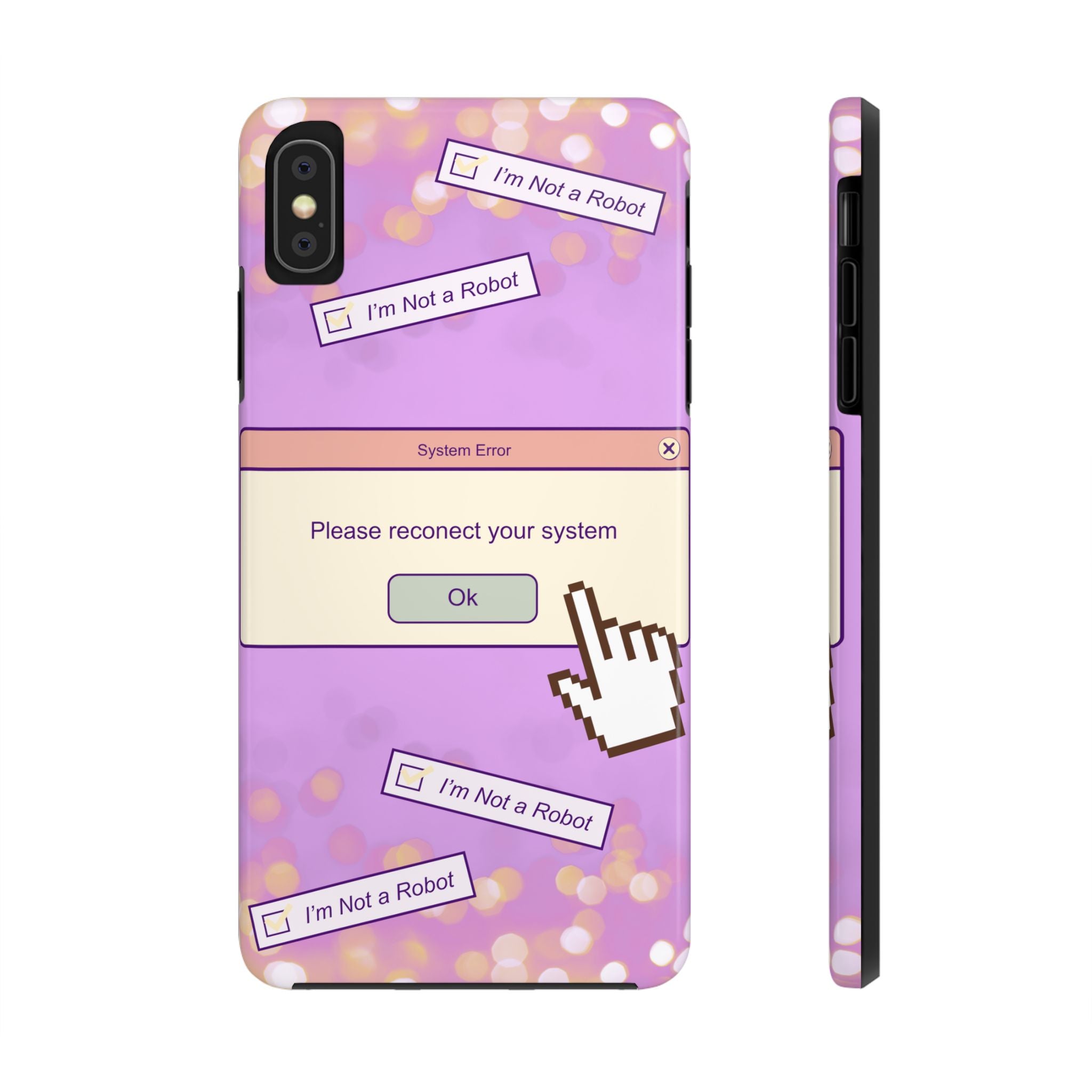 Y2K I’m Not a Robot System Error Phone Case 🤖💻📱