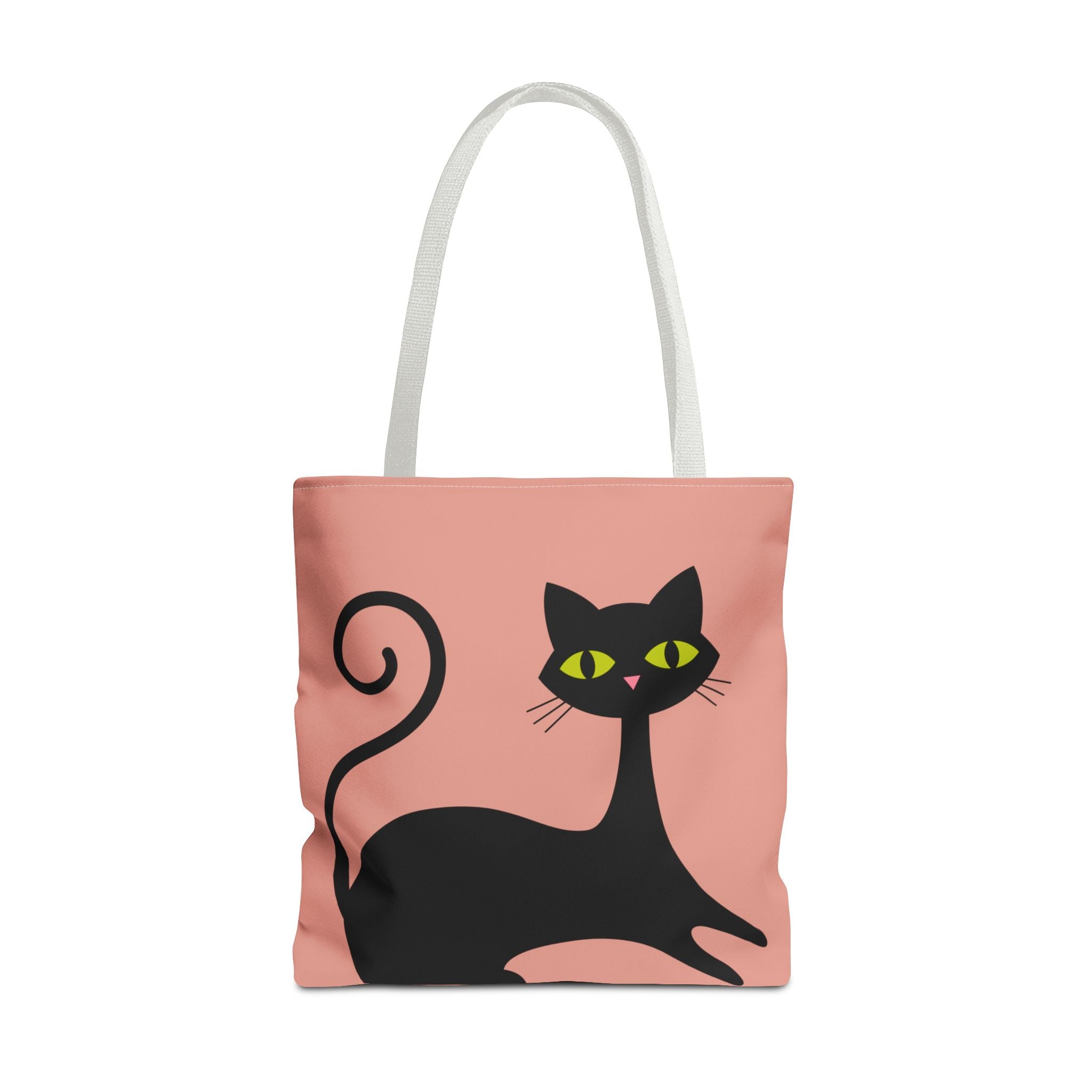 🐱 50s Retro Cat & Clock Tote Bag