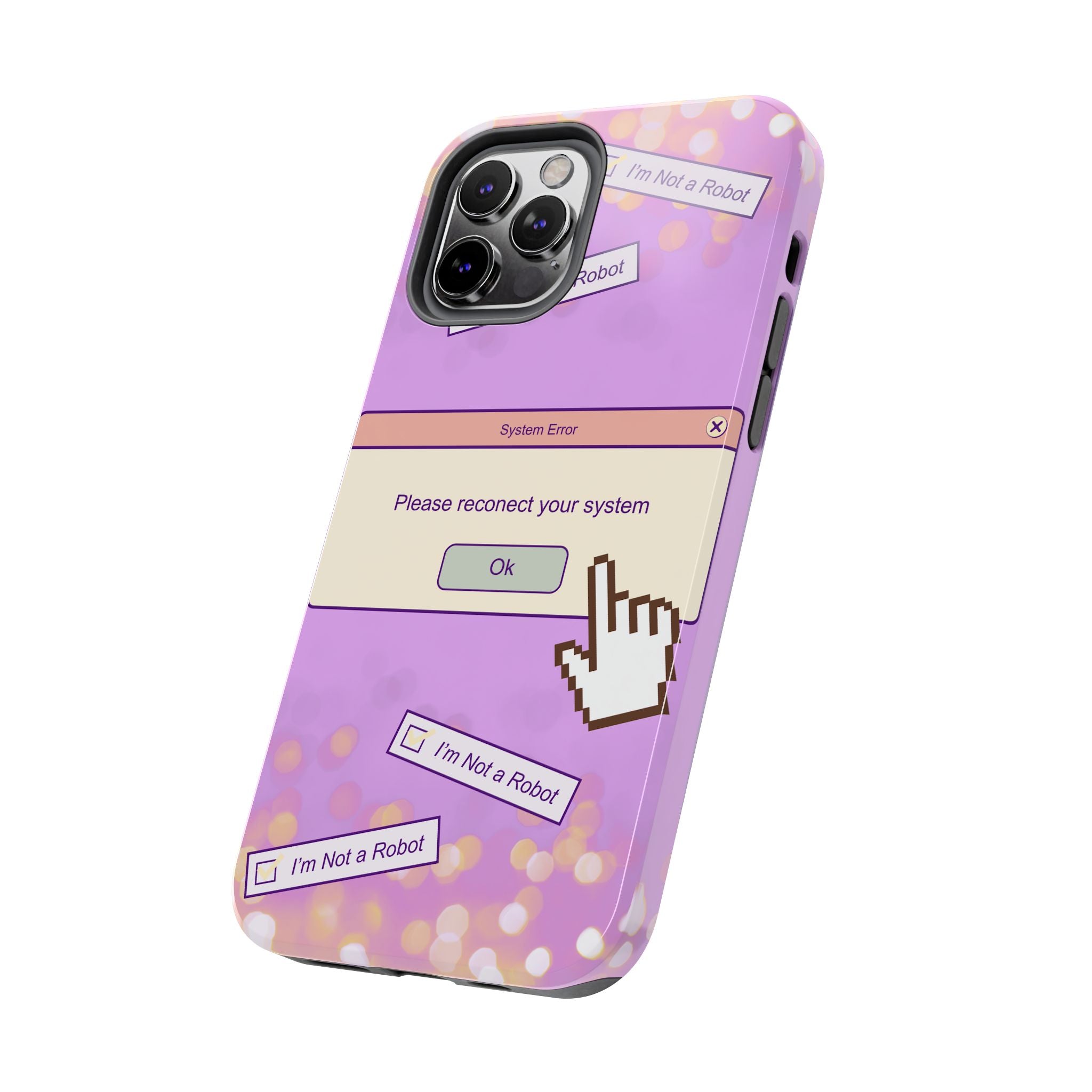 Y2K I’m Not a Robot System Error Phone Case 🤖💻📱
