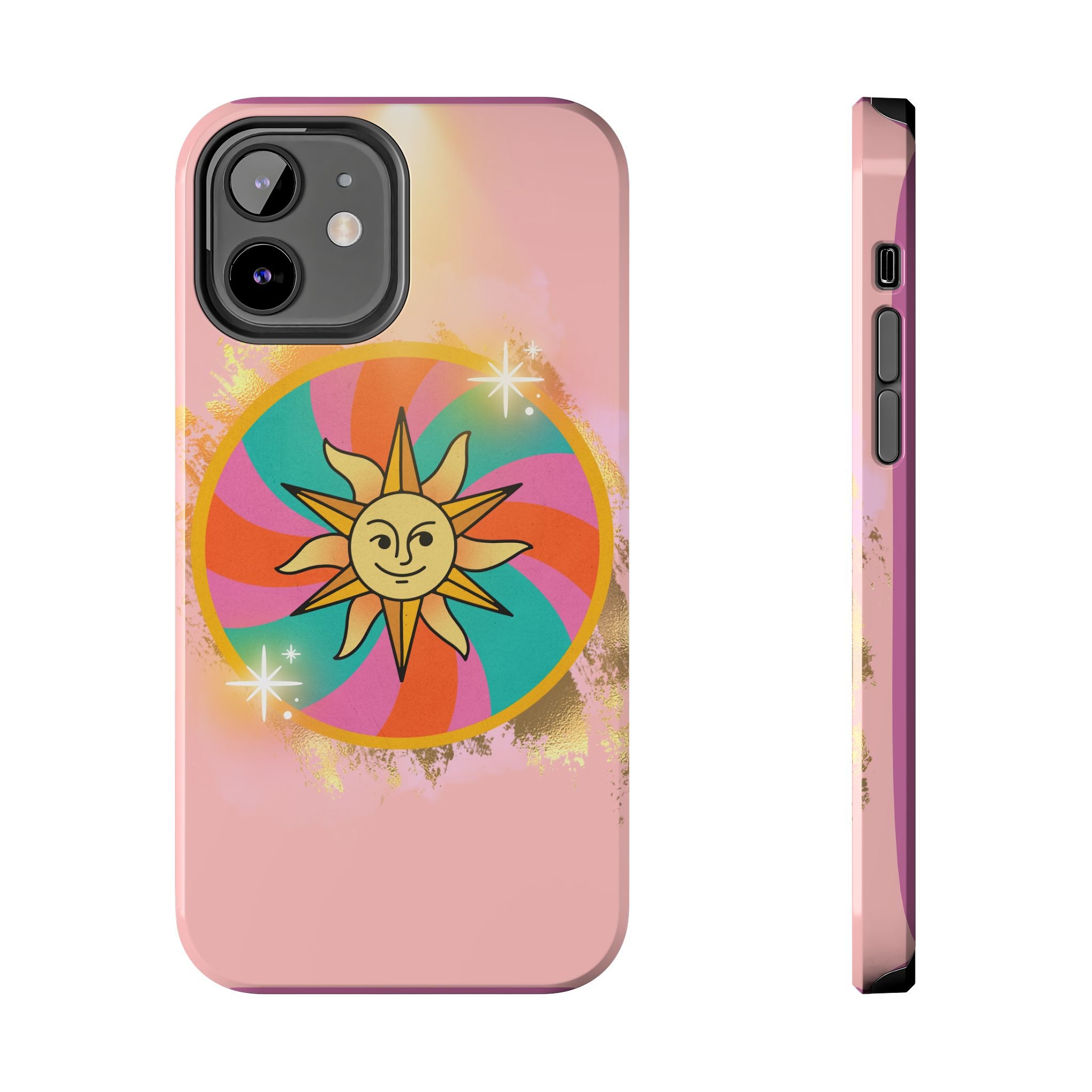 70s Sunshine Tarot Gold Mystical Phone Case 🔮☀️📱