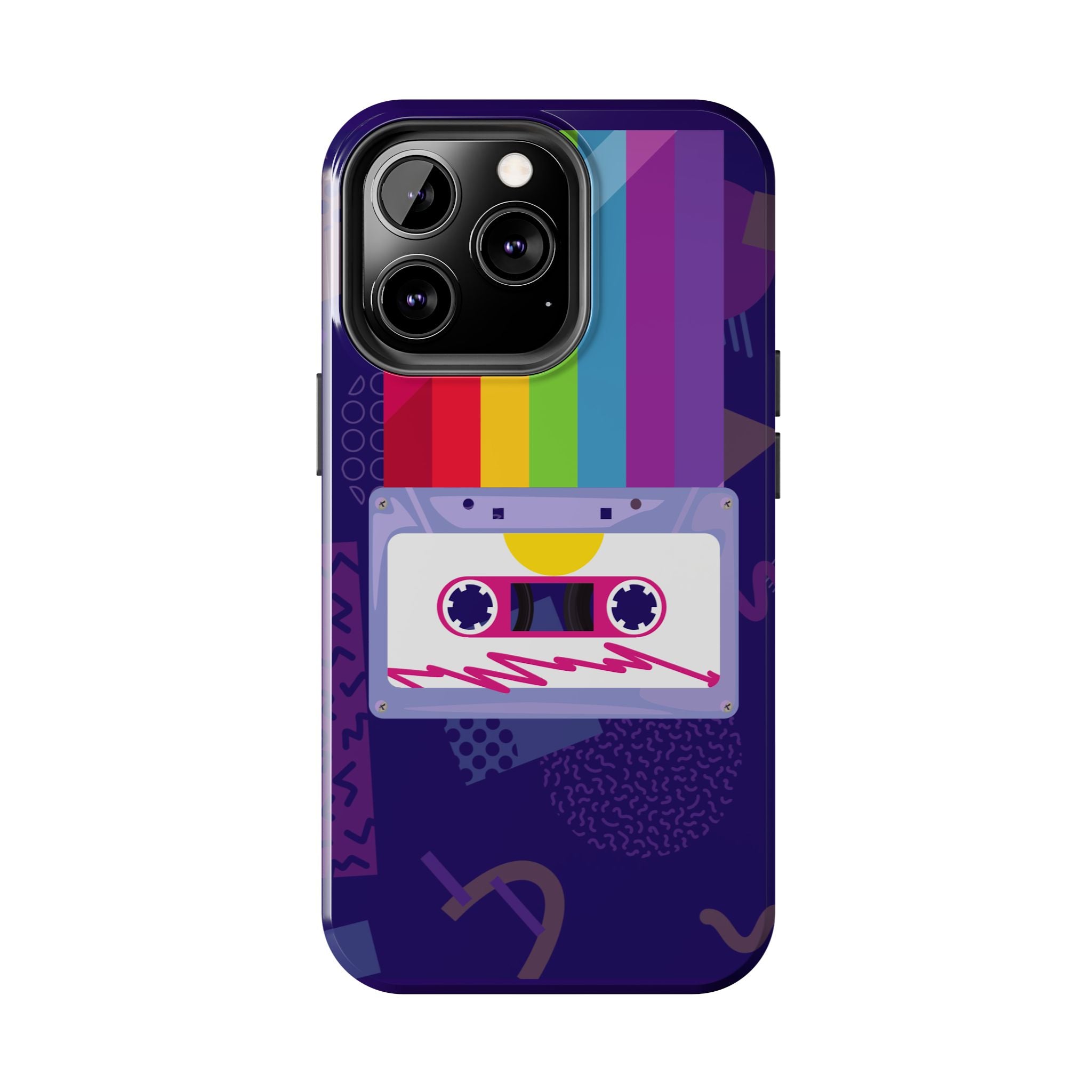 80s–90s Cassette Rainbow Phone Case 📼🌈📱