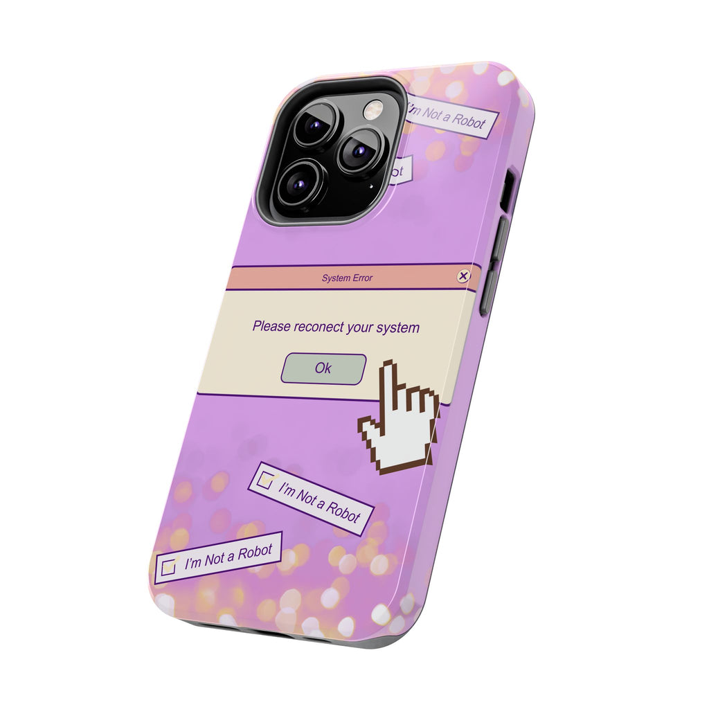 Y2K I’m Not a Robot System Error Phone Case 🤖💻📱