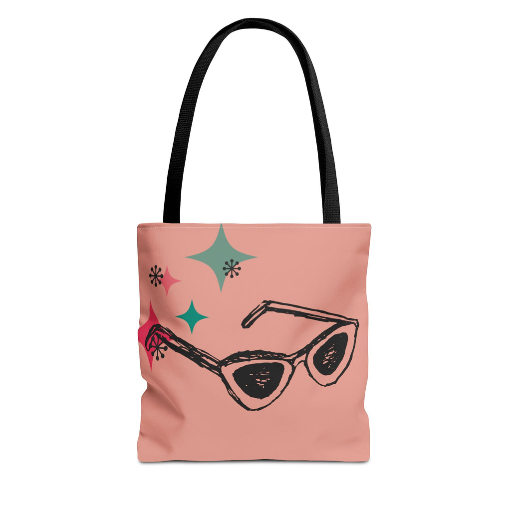 🕶️ 50s Retro Peachy Tote Bag