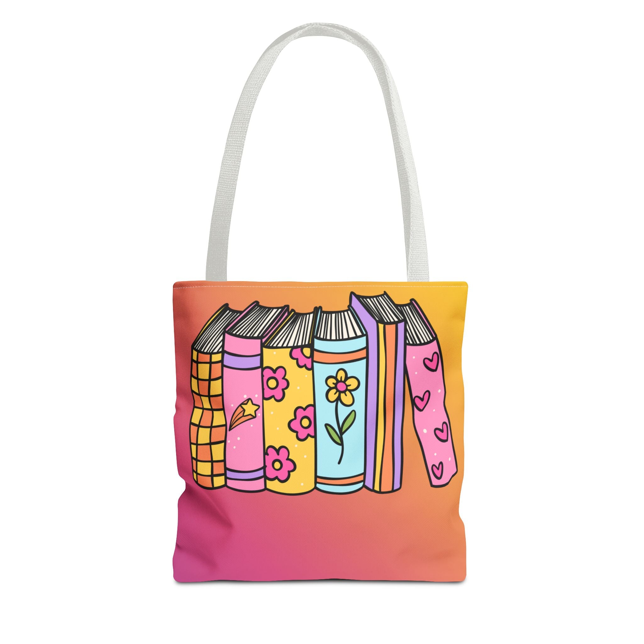 💿 90s Book Collector Bright Books Tote Bag