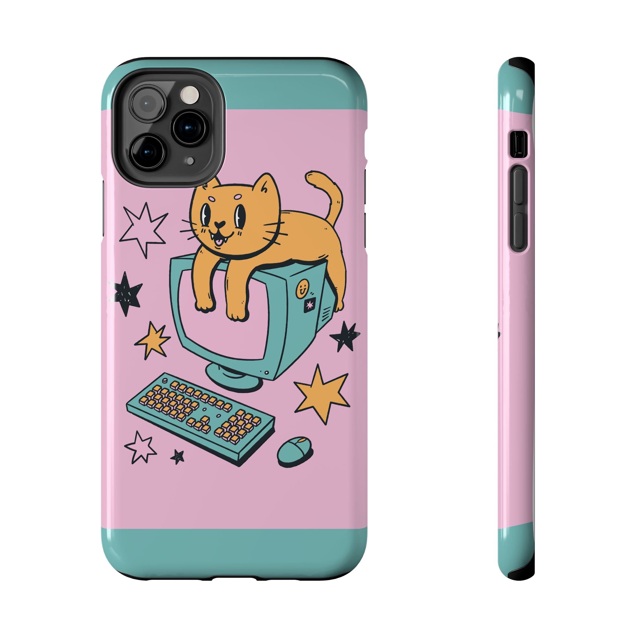 90s Cat and Computer Phone Case 🐱💾