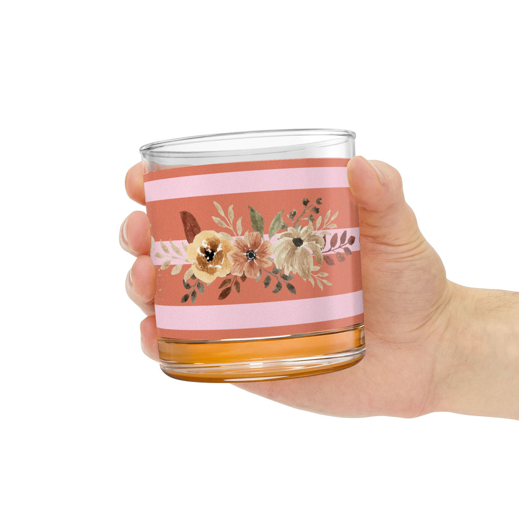 Golden Era Gramophone Floral Glass – 1950s Retro Charm 🌸🎶