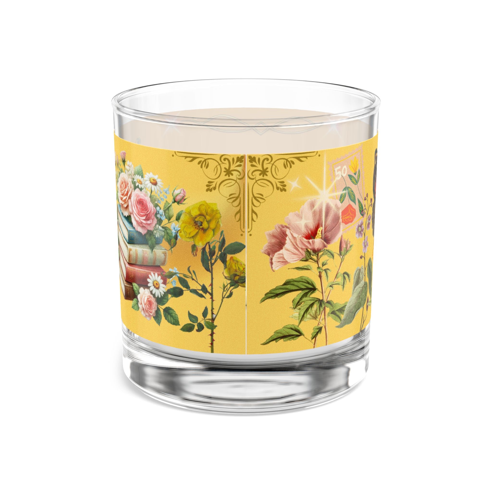 🌸🦋 50s Floral Butterfly Sunshine Garden Glass 🌞✨