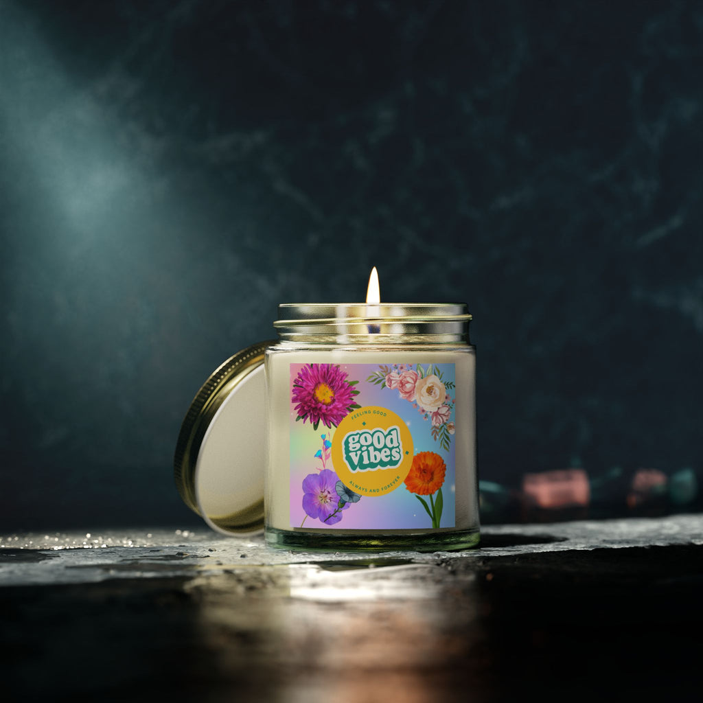 🌸 Good Vibes Floral Candle