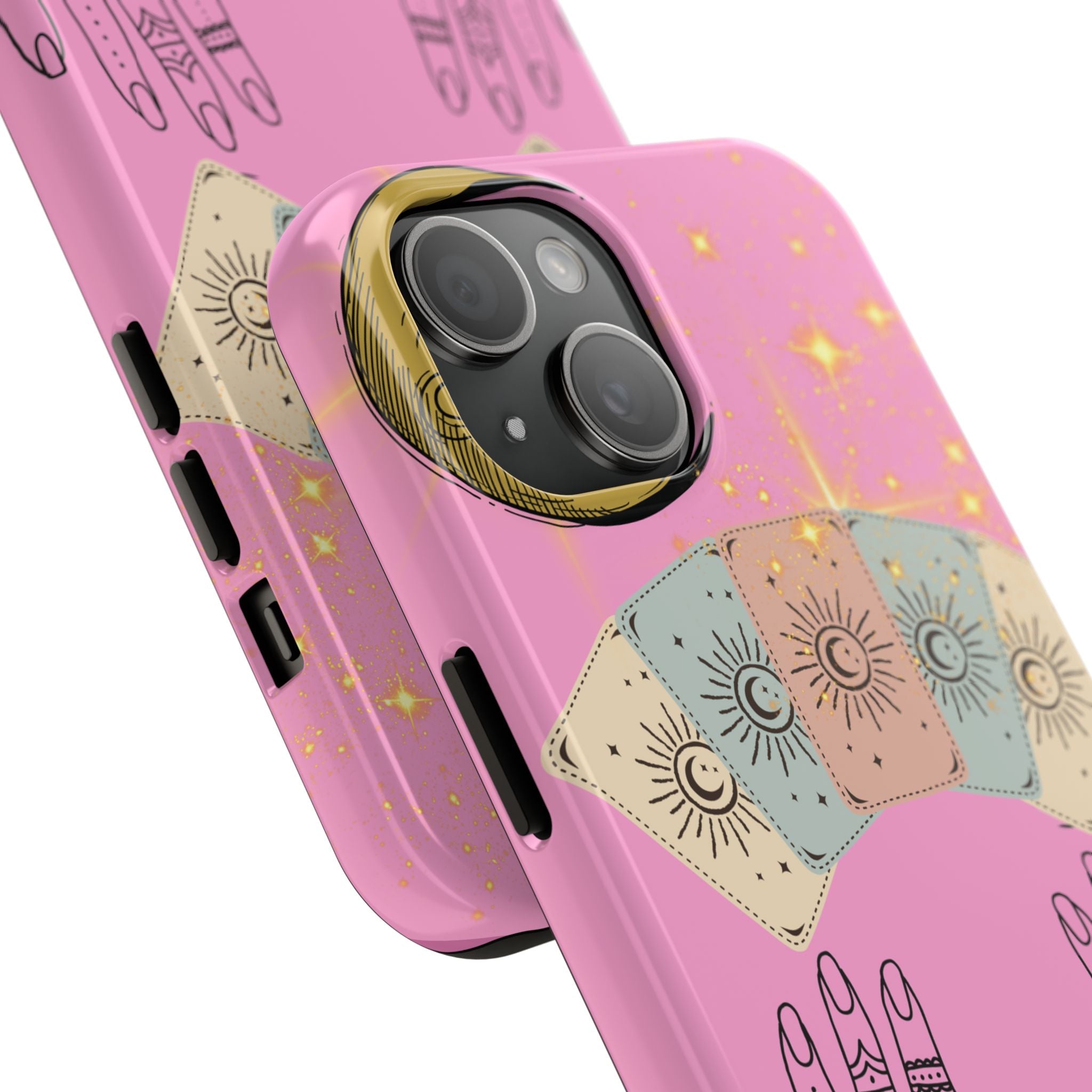 60s–70s Mystical Tarot Henna Hands Phone Case 🔮📱