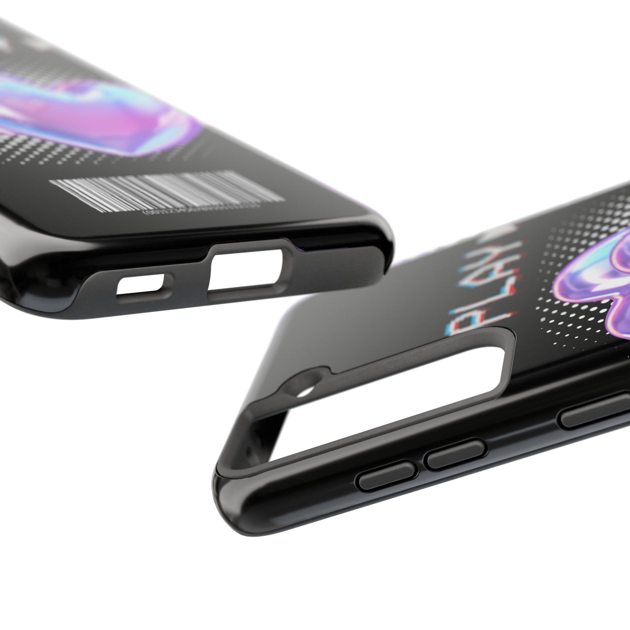 Y2K Black Play Barcode Phone Case 📱🖤