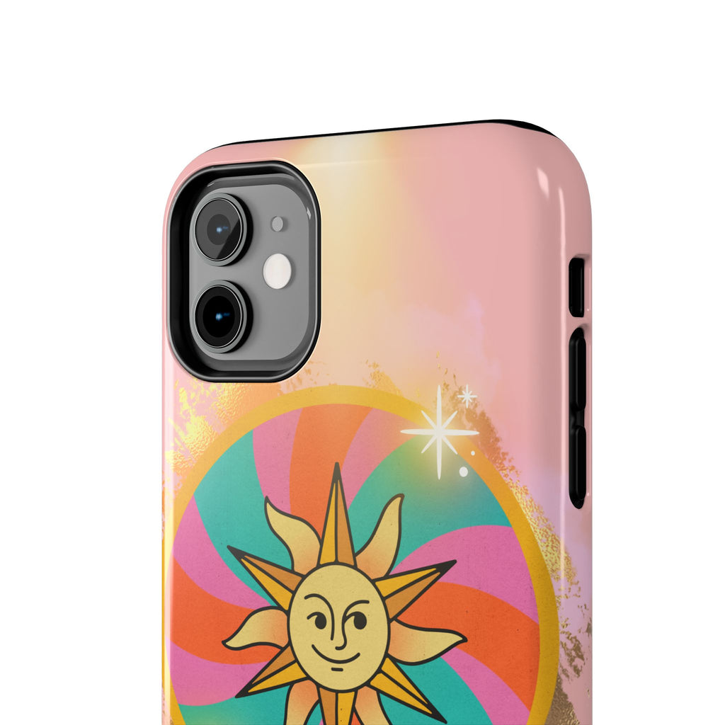 70s Sunshine Tarot Gold Mystical Phone Case 🔮☀️📱