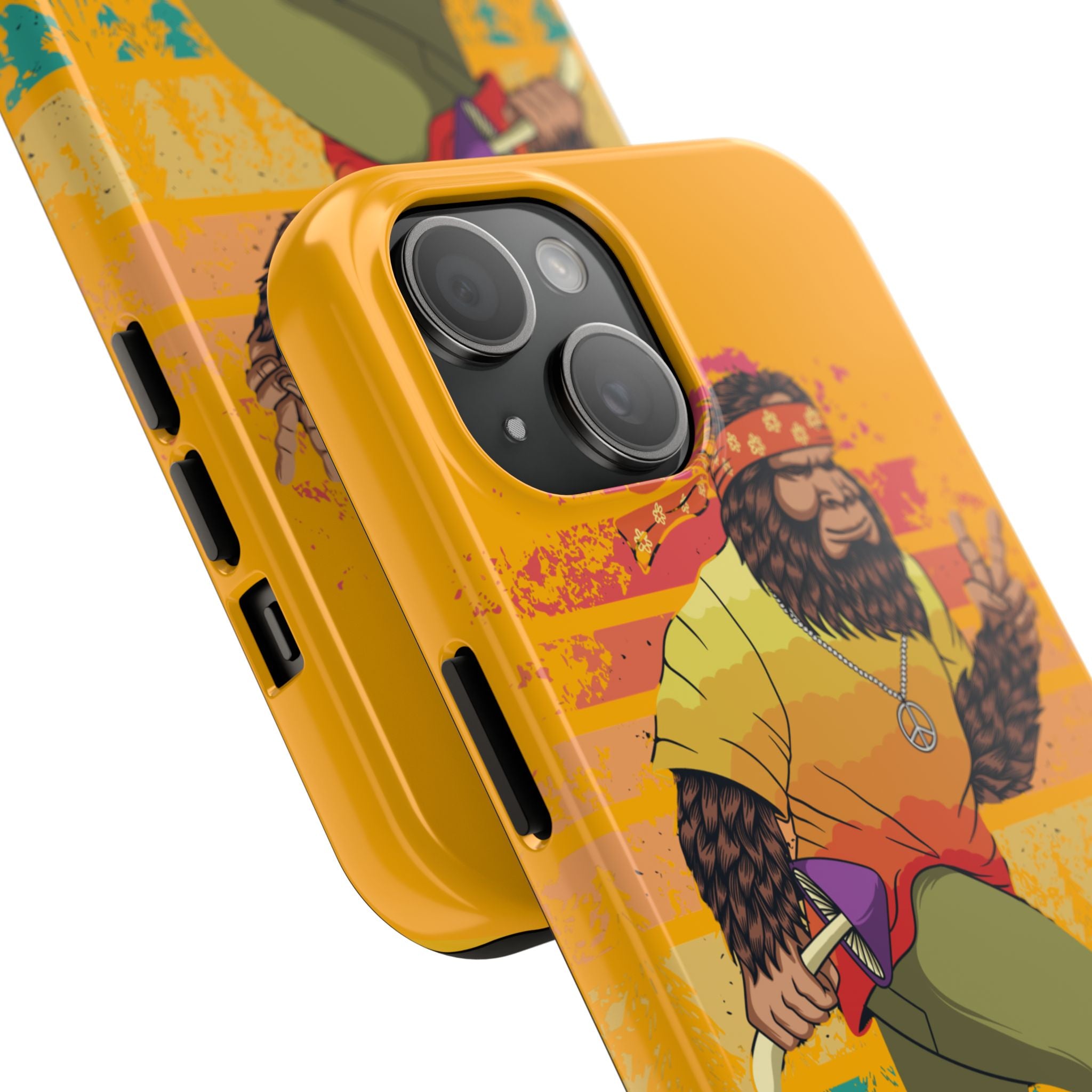 70s Bigfoot Mushroom Hunting Peace Phone Case 🍄✌️