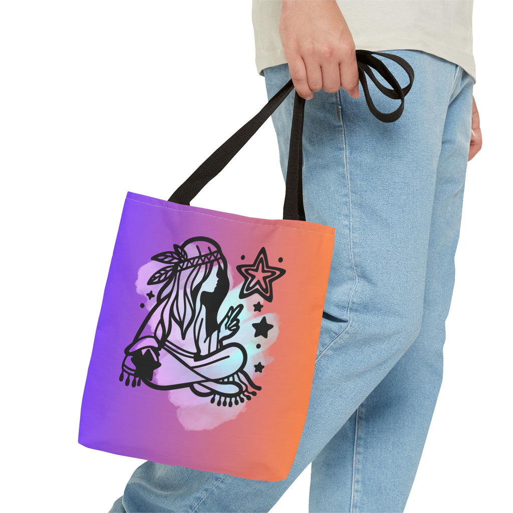 🌙✨ 60s - 70s Moon Child Tote Bag 🌼🌈