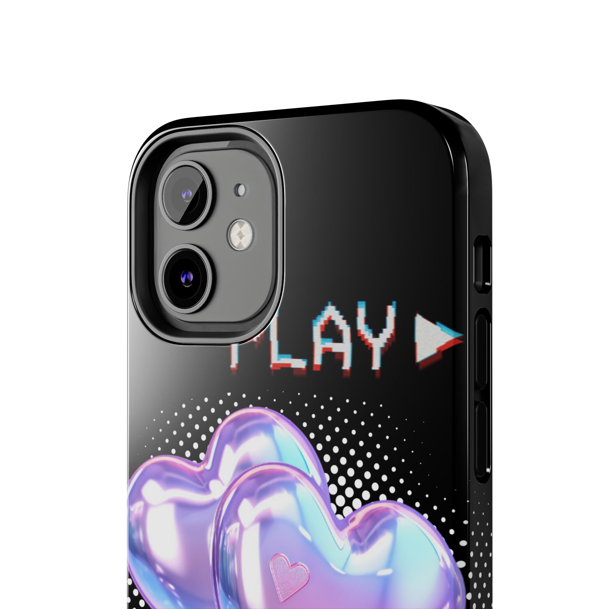 Y2K Black Play Barcode Phone Case 📱🖤
