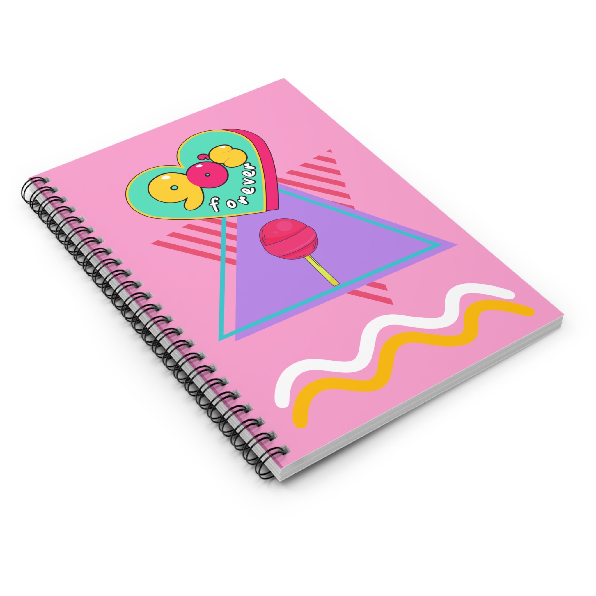 🍭💖 90s Forever Heart Squiggle Lollipop Journal 🌈✨