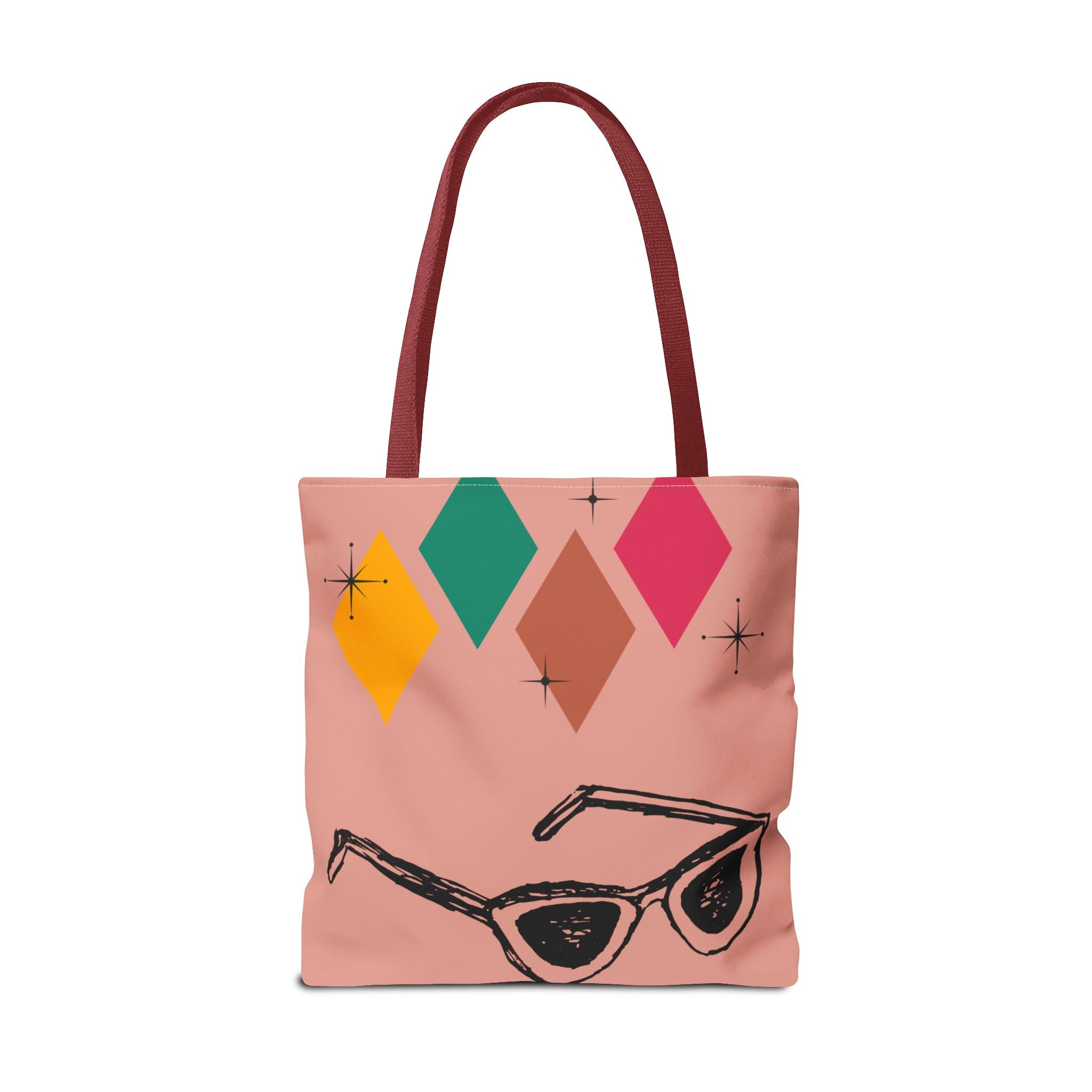 🕶️ 50s Retro Peachy Tote Bag