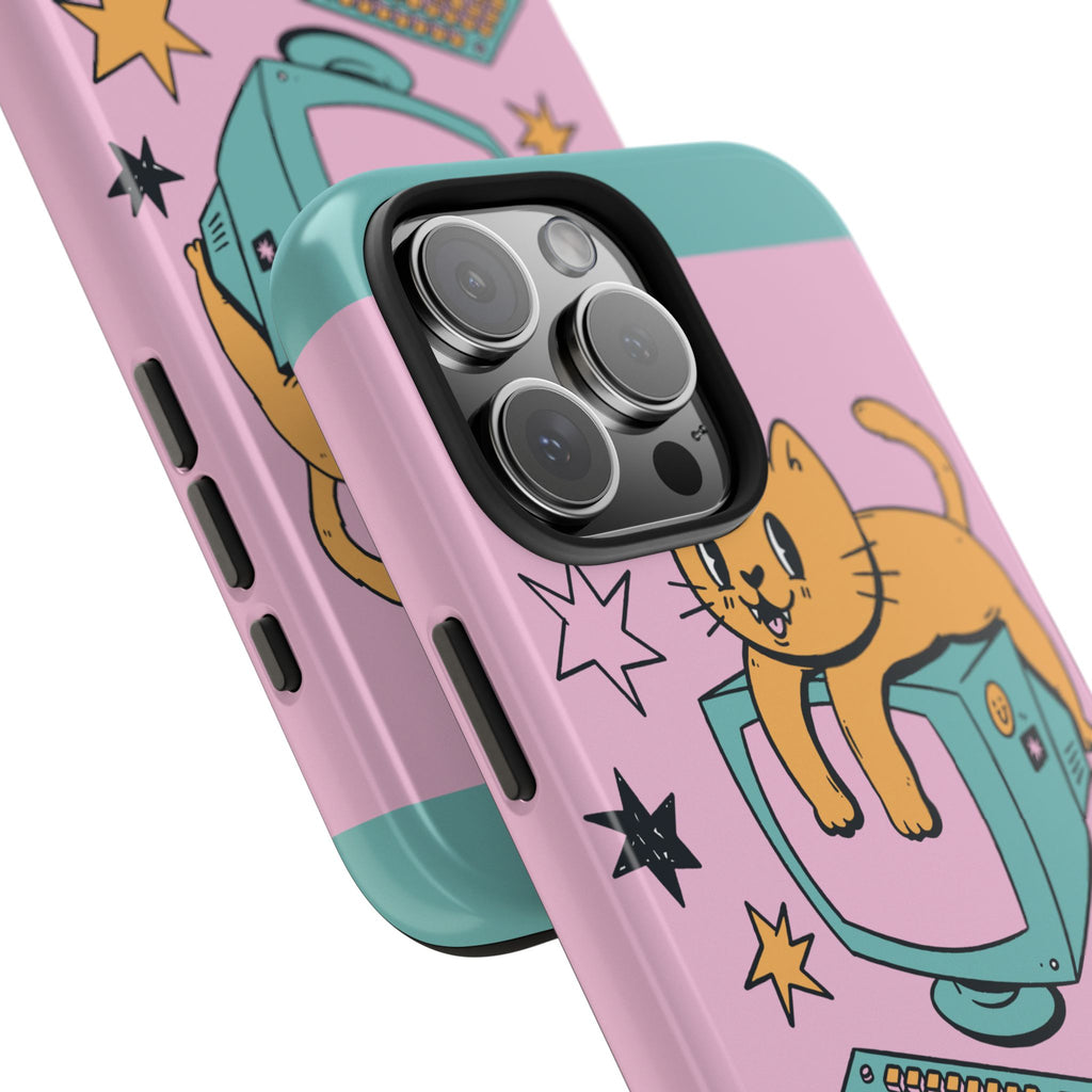 90s Cat and Computer Phone Case 🐱💾