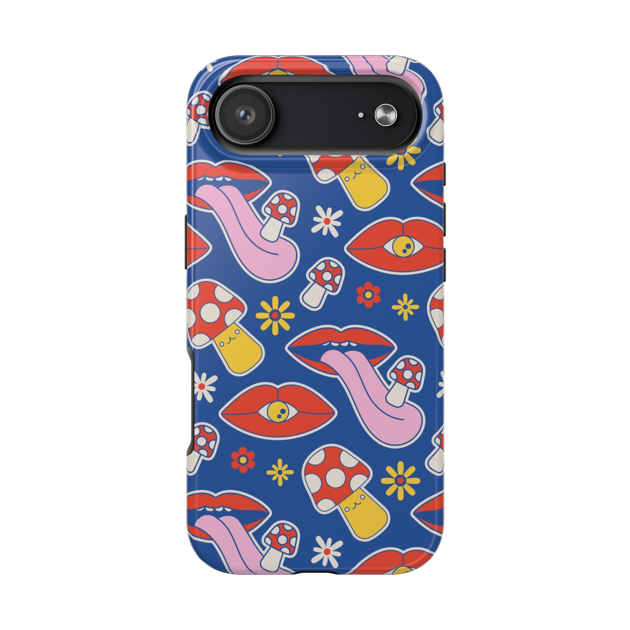 70s Lips Mushrooms Flower Power Phone Case 🌼💋🍄