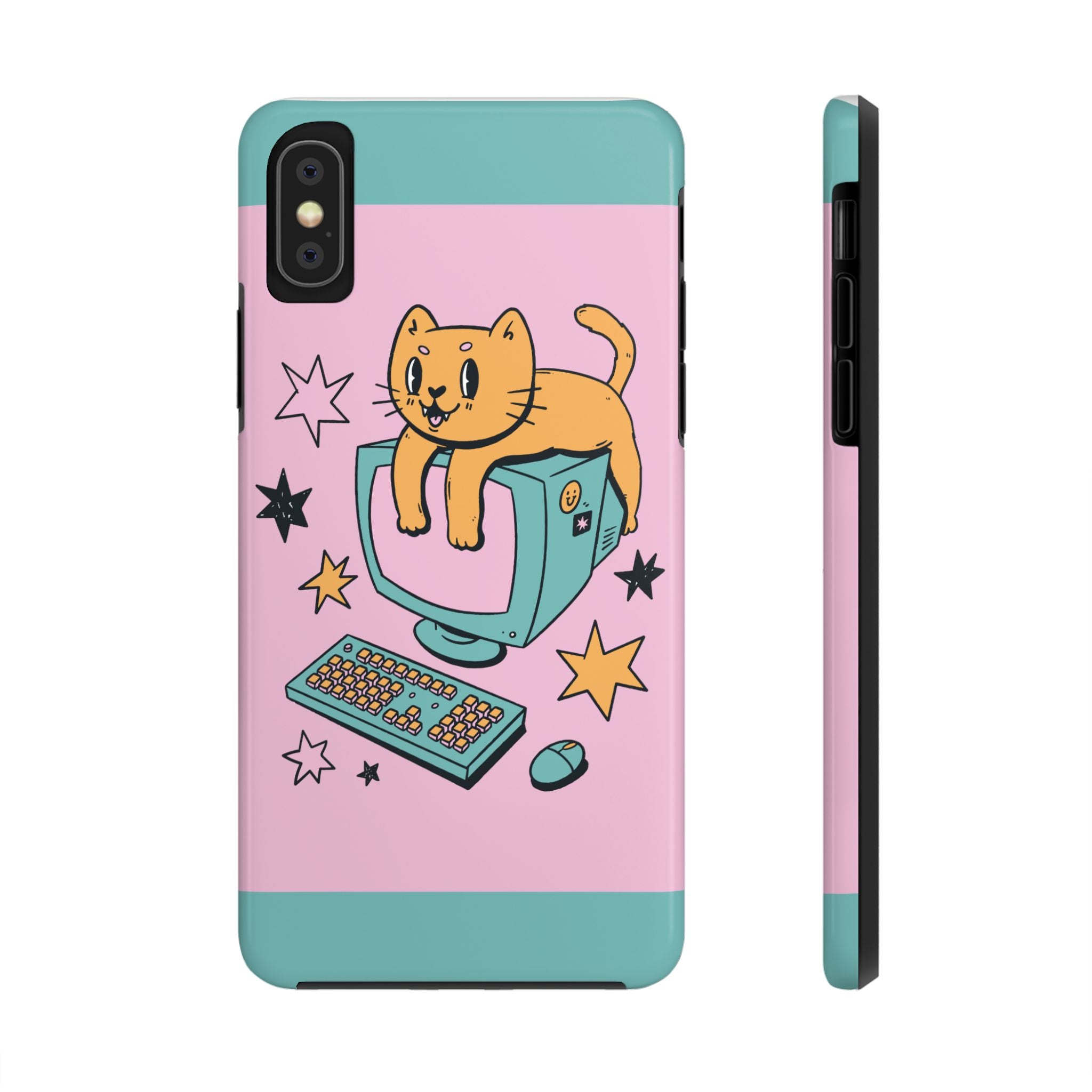 90s Cat and Computer Phone Case 🐱💾