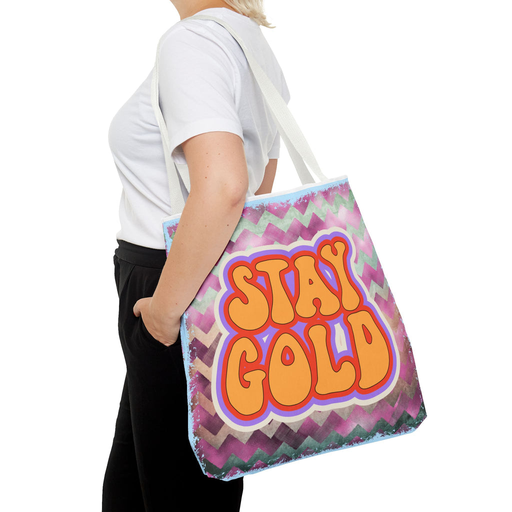 🌟 70s “Stay Gold” Retro Tote Bag